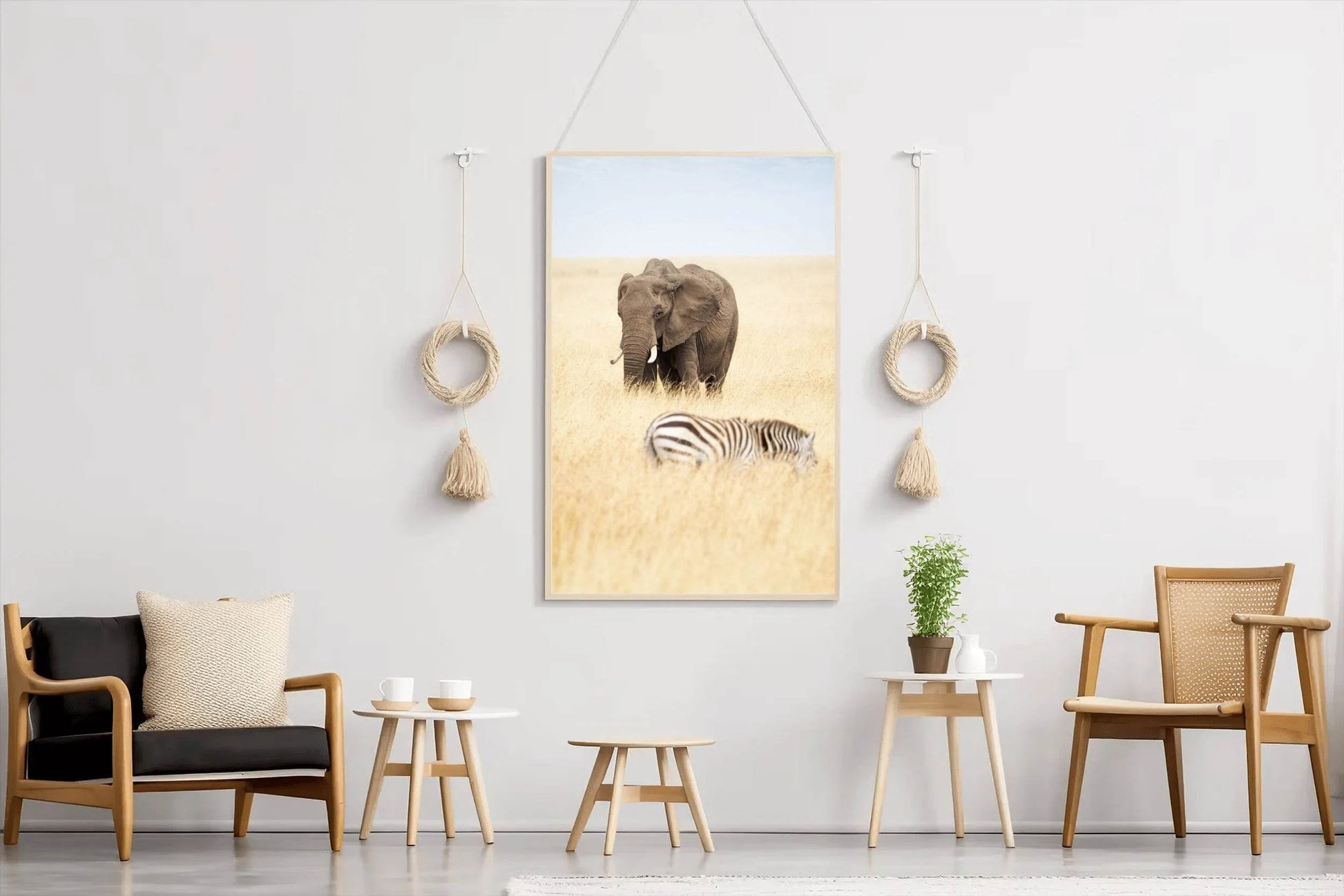 Elephant and Zebra Picture Wall Art - beink online art store