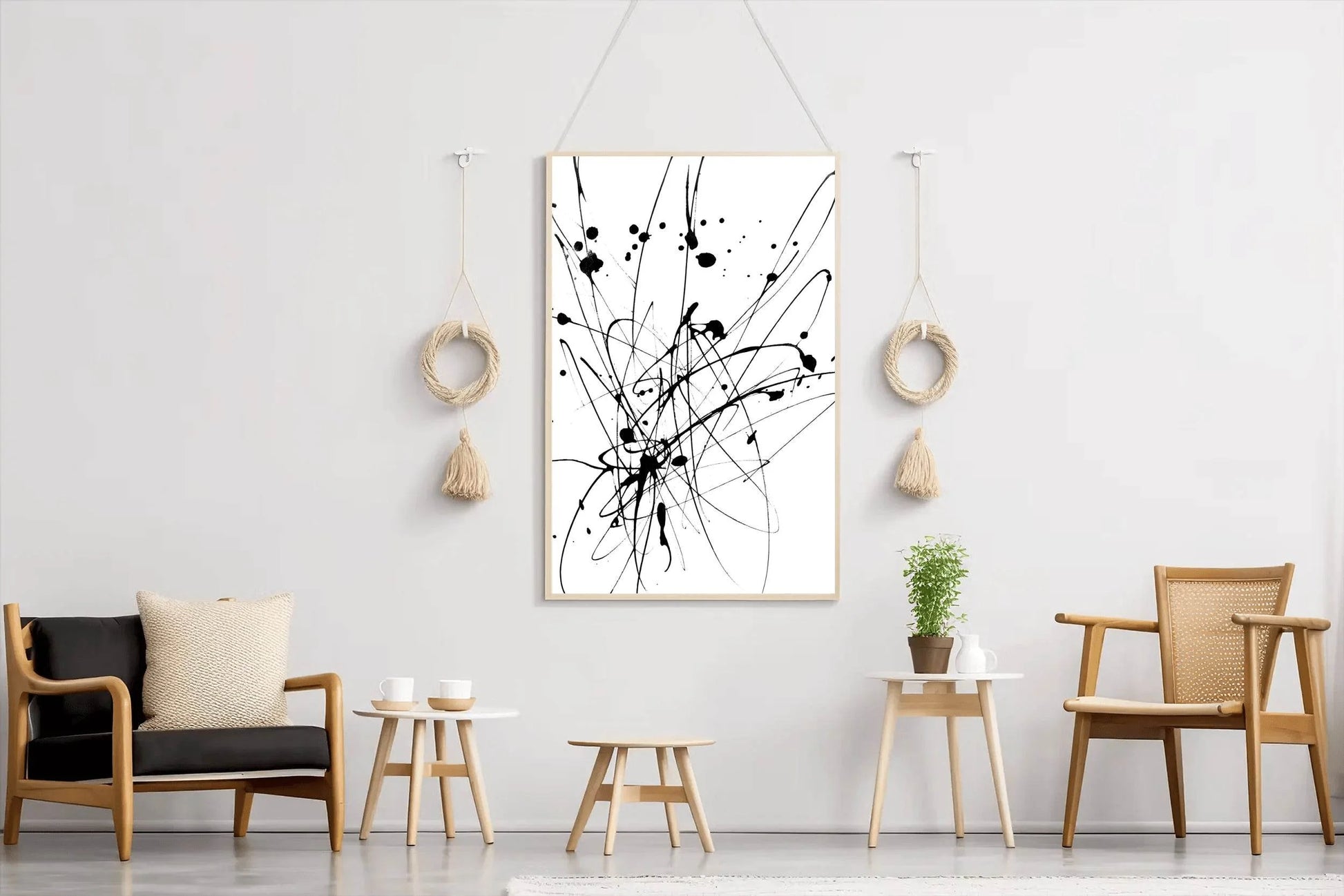 Black and White Inksplosion Modern Wall Art - beink online art store