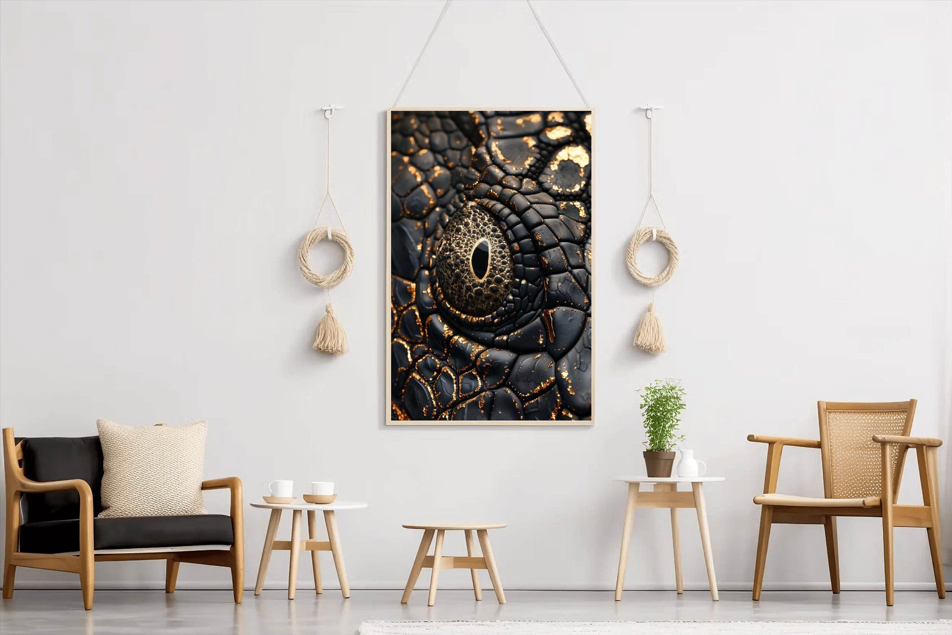 Golden Eye Crocodile Wall Art - beink online art store