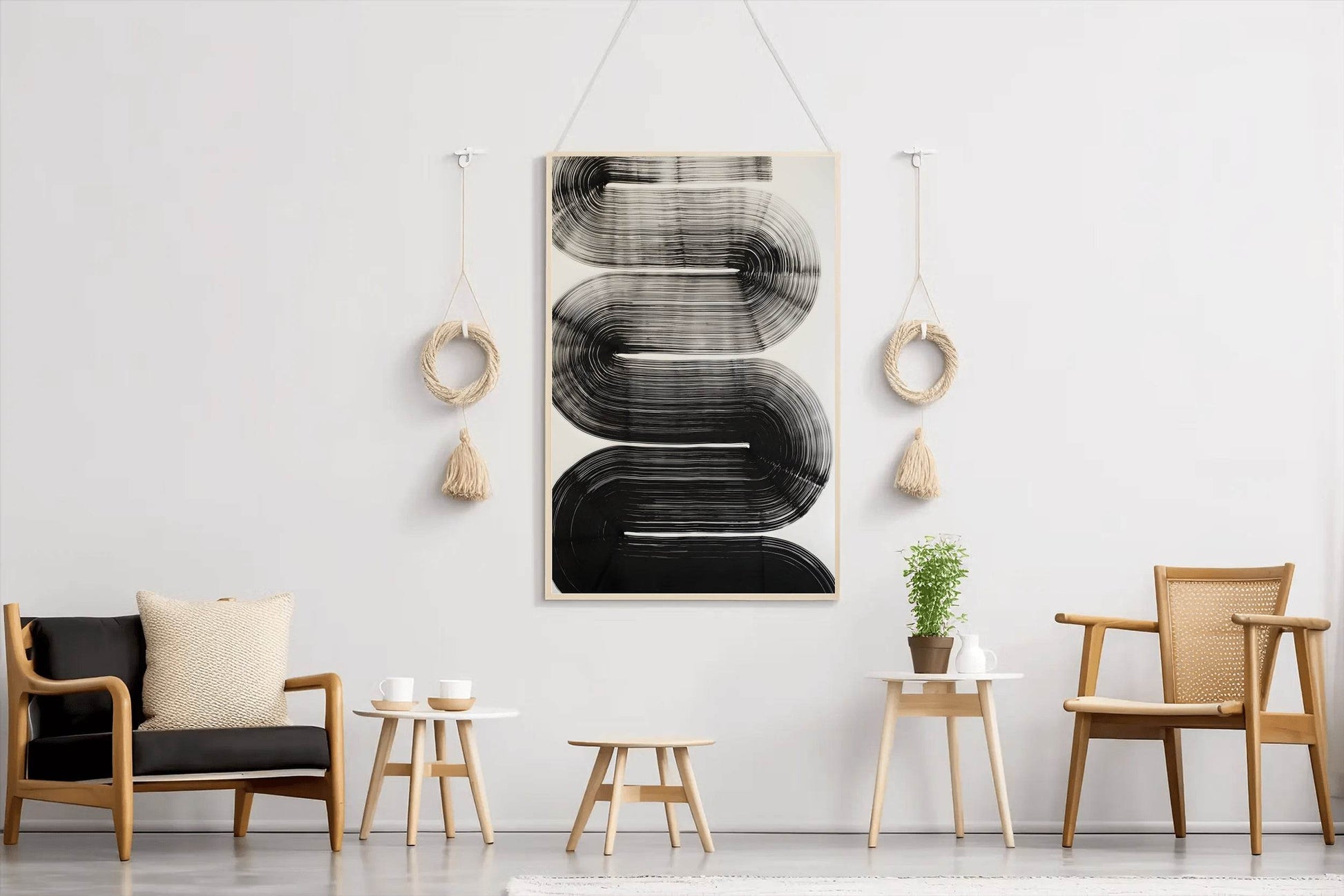 Black and White Pattern Modern Wall Art - beink online art store