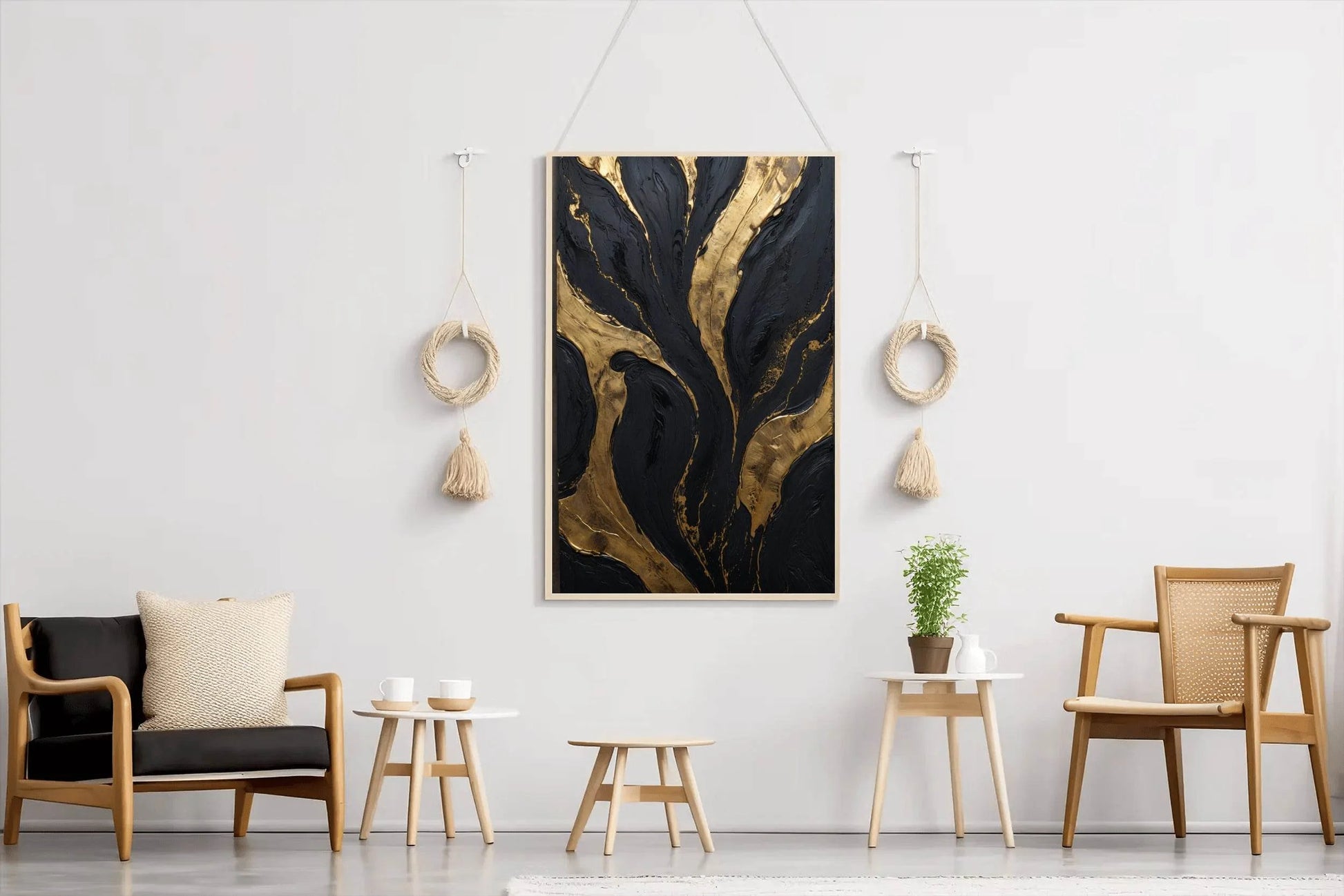 Marble With Black and Gold Texture Wall Art - beink online art store