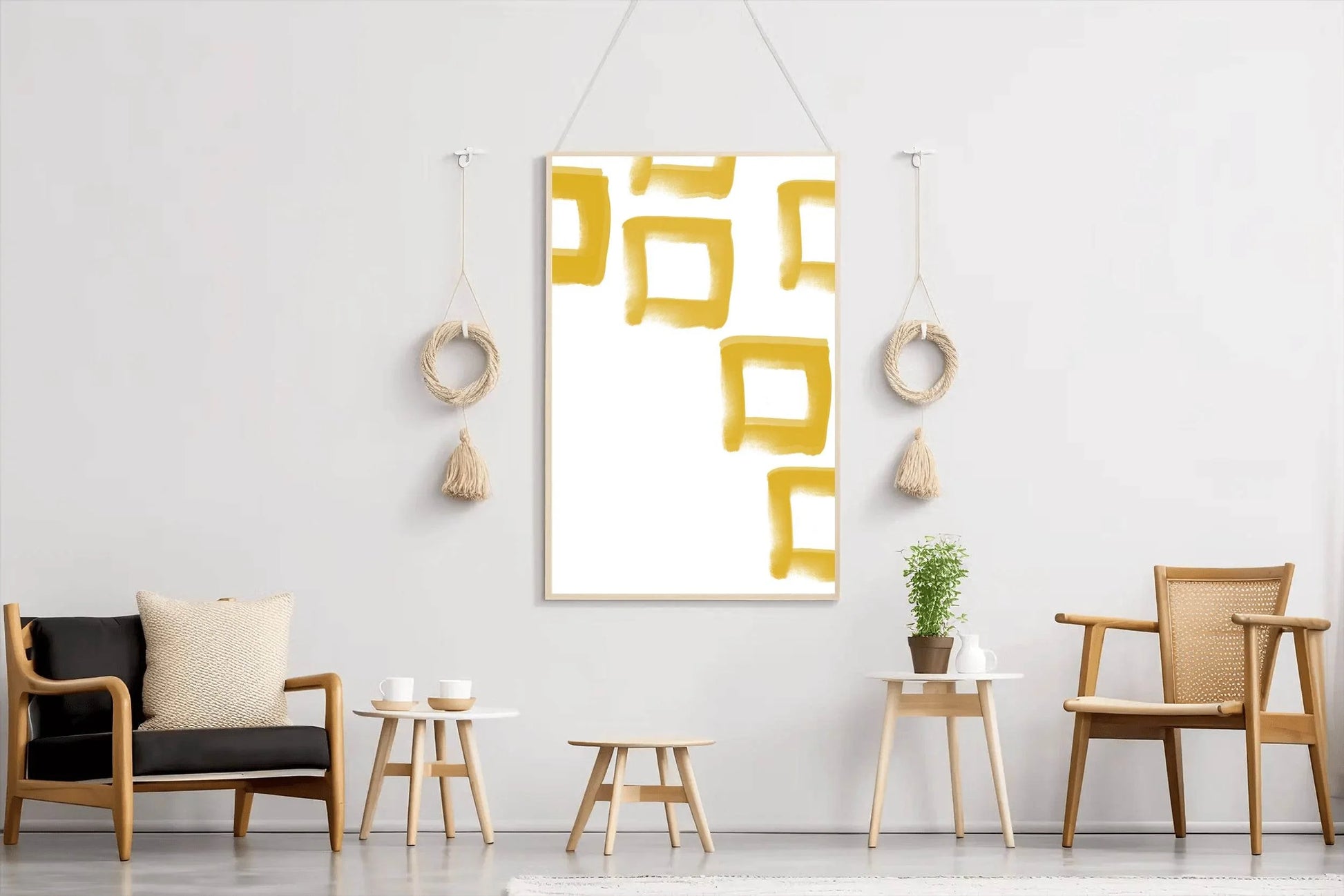 Painting Yellow Cubes Wall Art - beink online art store