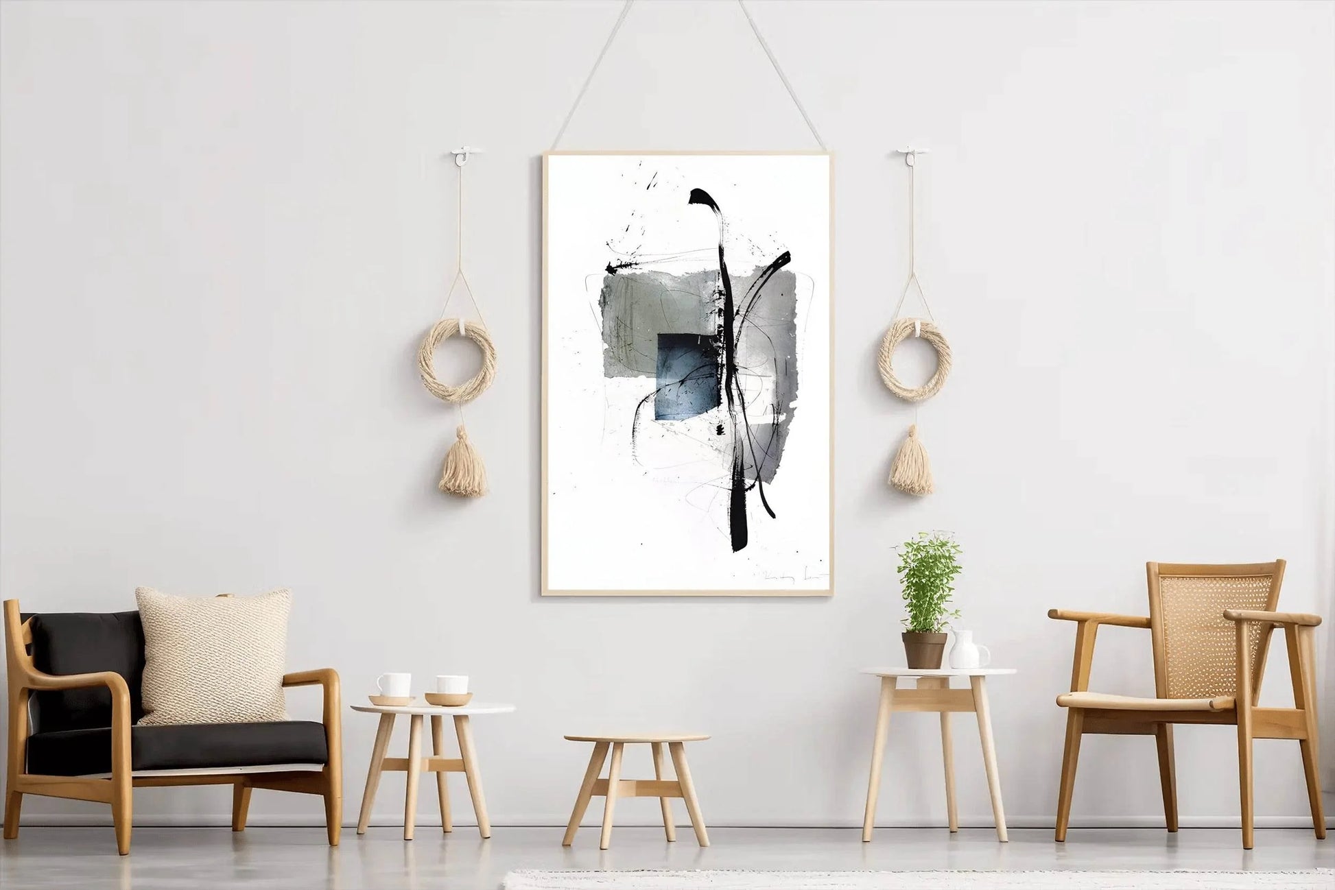 Dynamic Brush Strokes Modern Wall Art - beink online art store