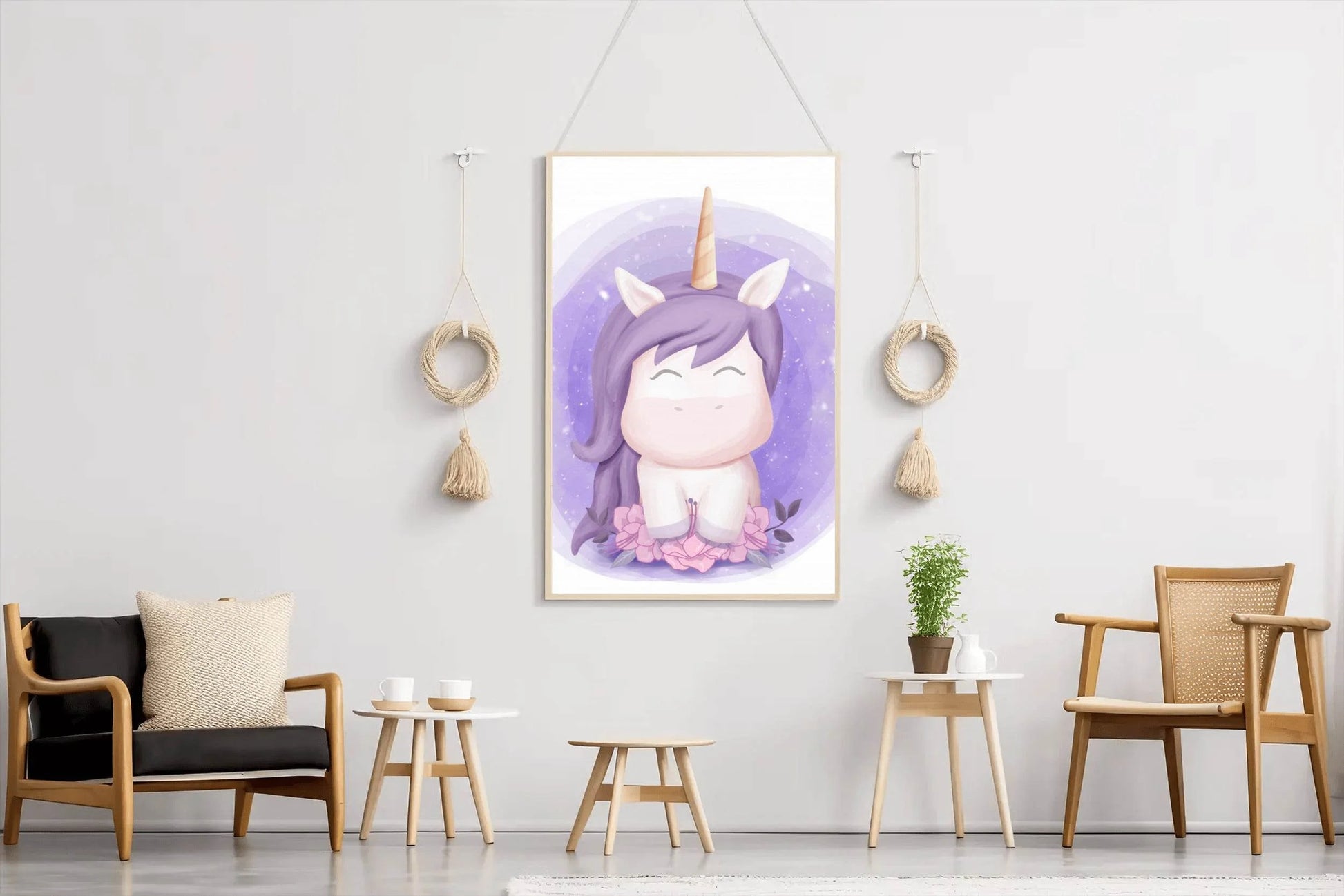 Watercolor Baby Unicorn Sweet Portrait - beink online art store