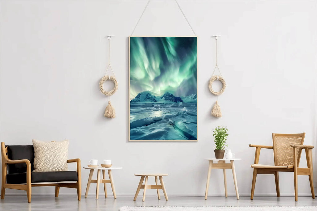 Northern lights Aurora Borealis in the Sky Wall Art - beink online art store