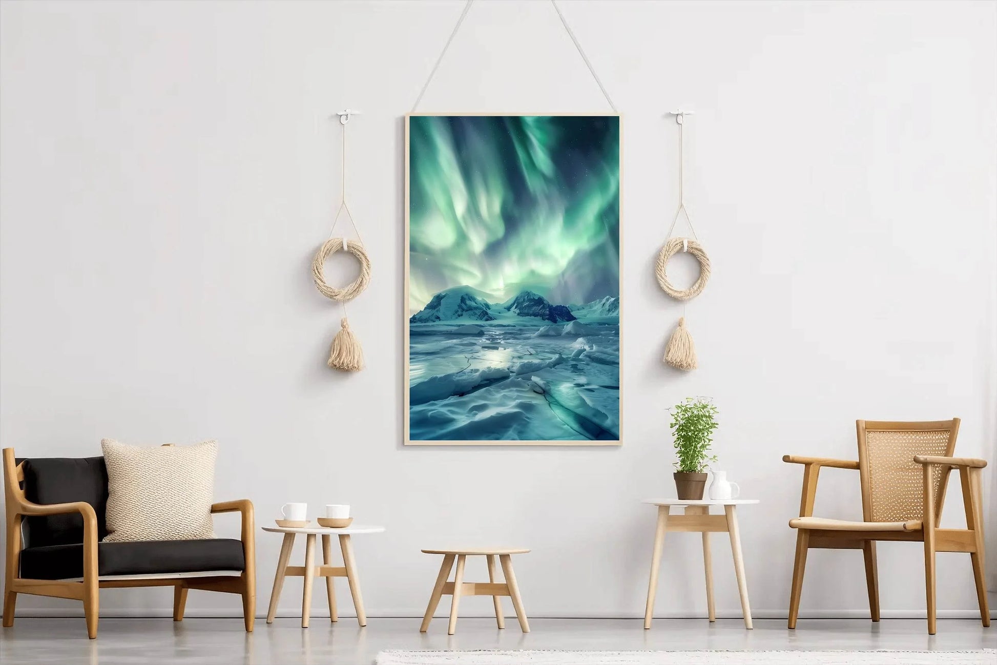 Northern lights Aurora Borealis in the Sky Wall Art - beink online art store