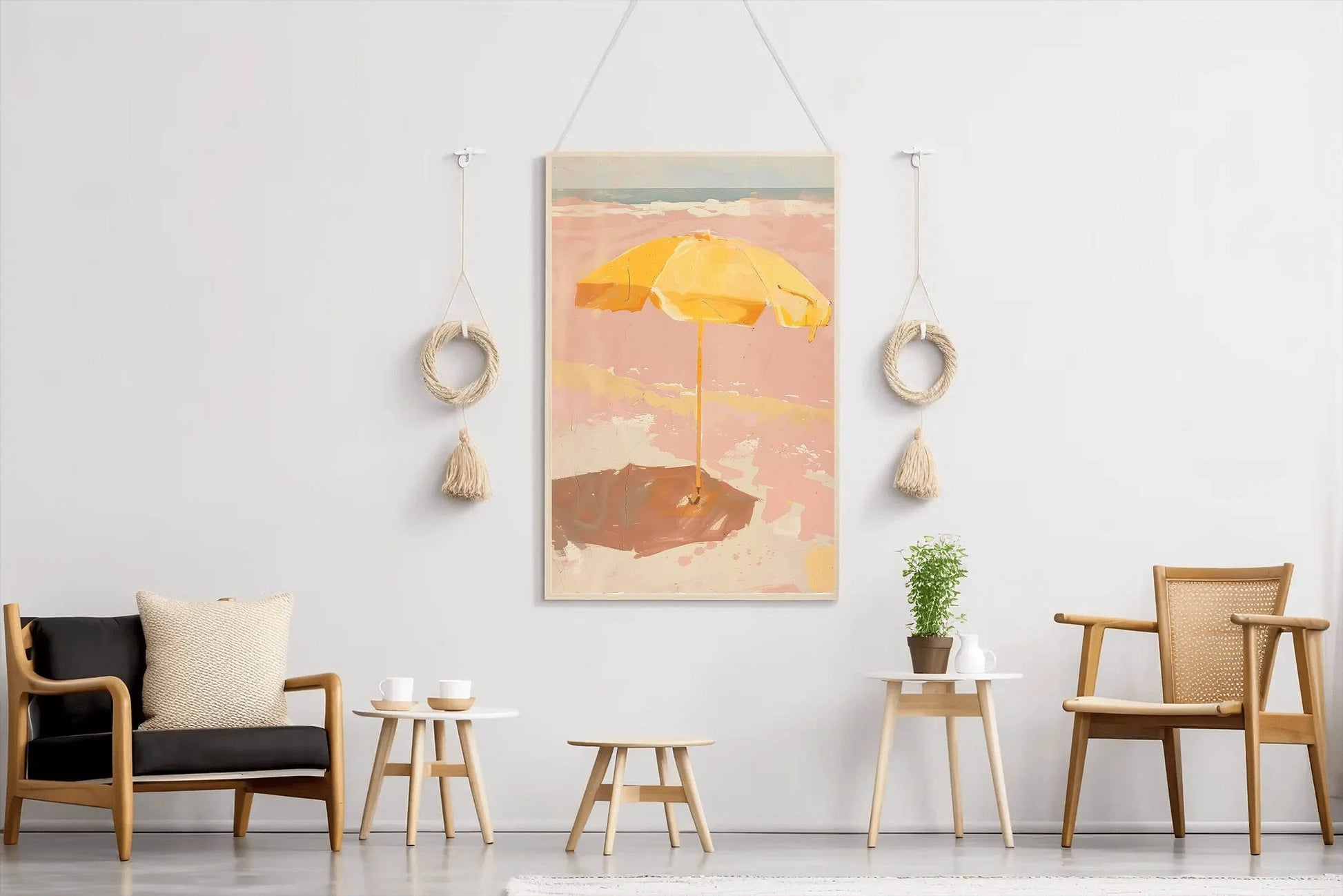 Umbrella Painting On The Beach - beink online art store