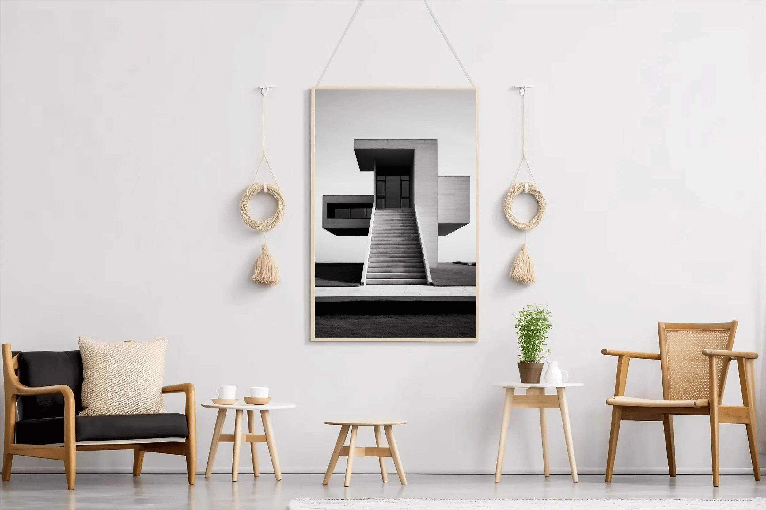 House Black And White Wall Art - beink online art store