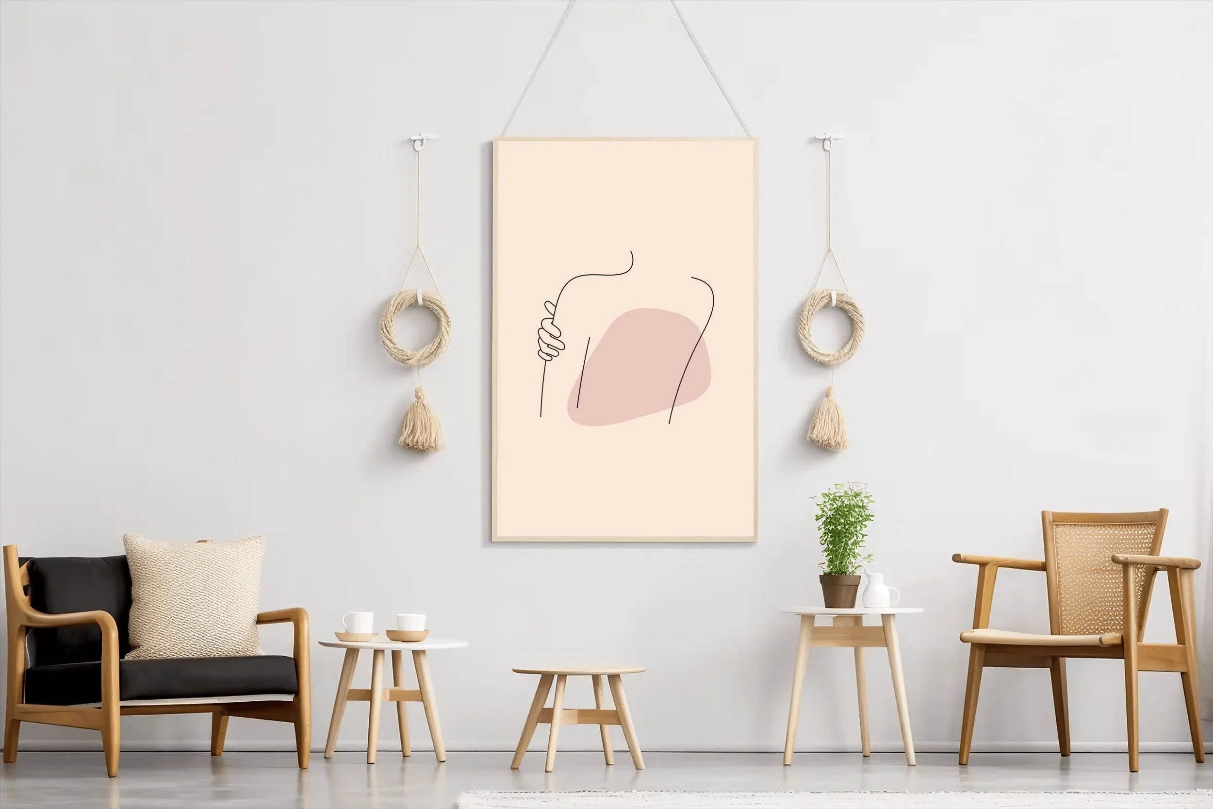 The Minimal Design Of a Woman's Waist Wall Art - beink online art store
