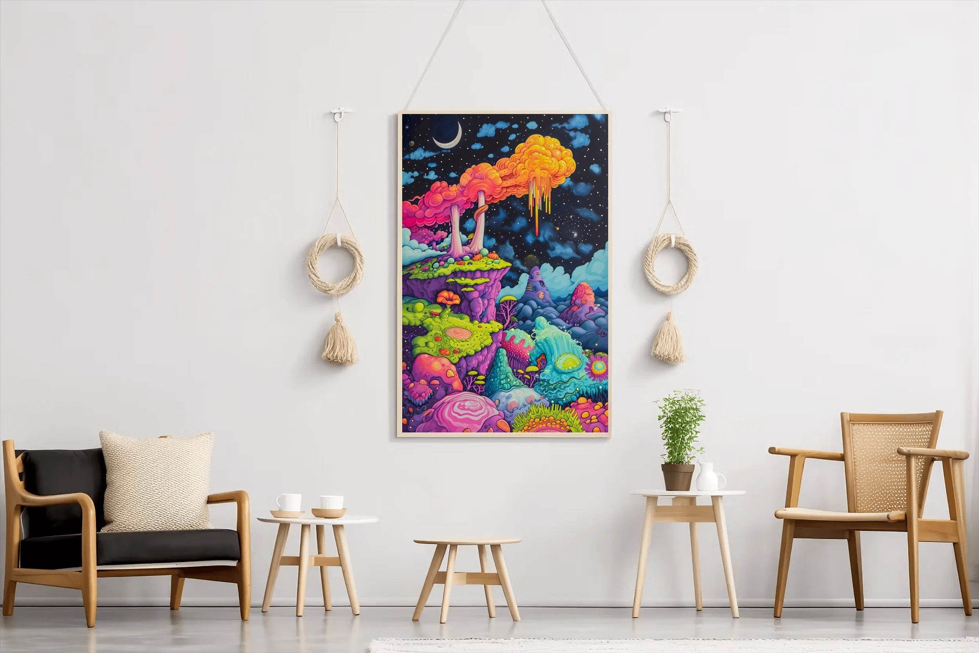 Colorful Psychedelic Themed Aesthetic Wall Art - beink online art store