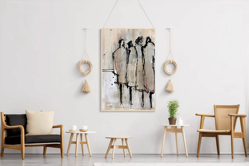 Silhouetted Figures Modern Wall Art - beink online art store