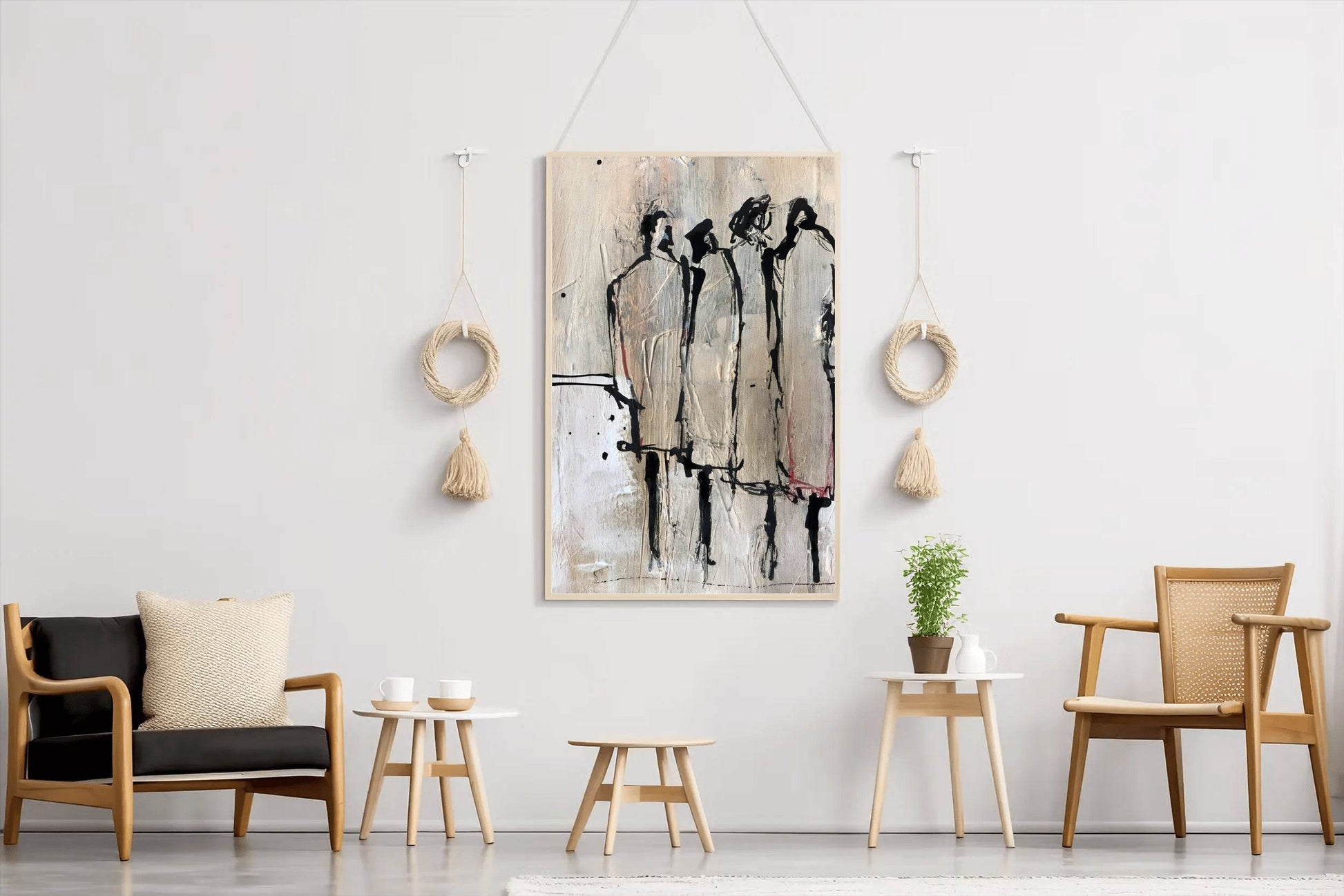 Silhouetted Figures Modern Wall Art - beink online art store