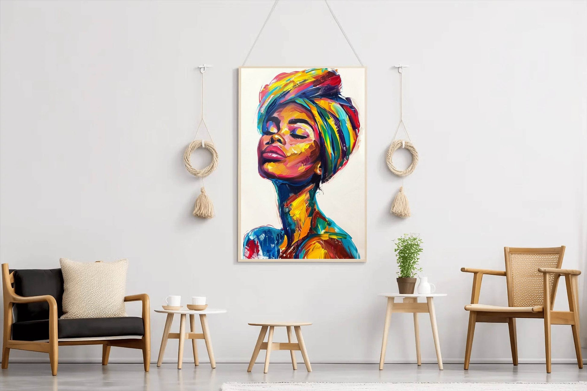 African Woman Painting Wall Art - beink online art store