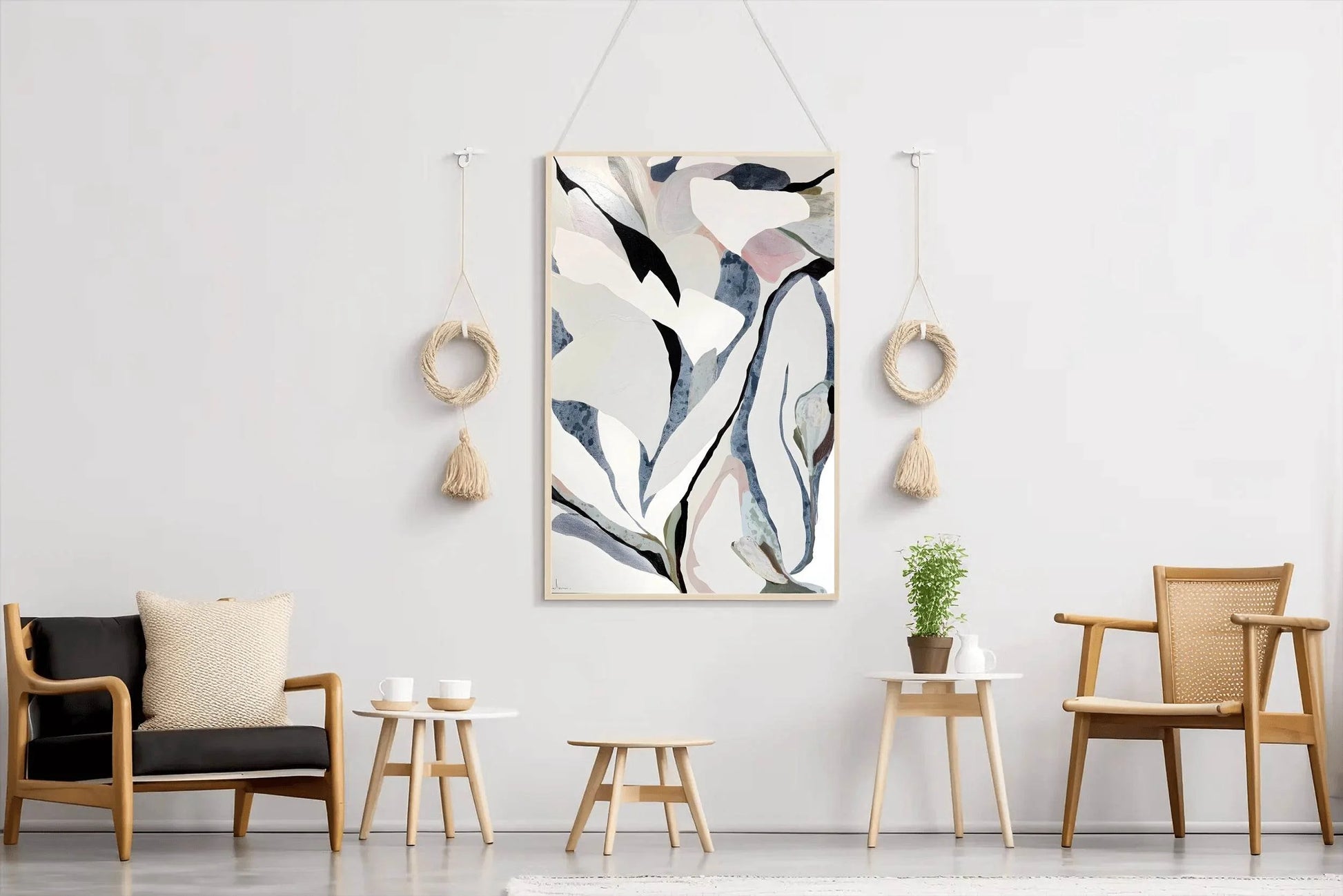 Serene Serenity- Floating Organic Shapes Wall Art - beink online art store
