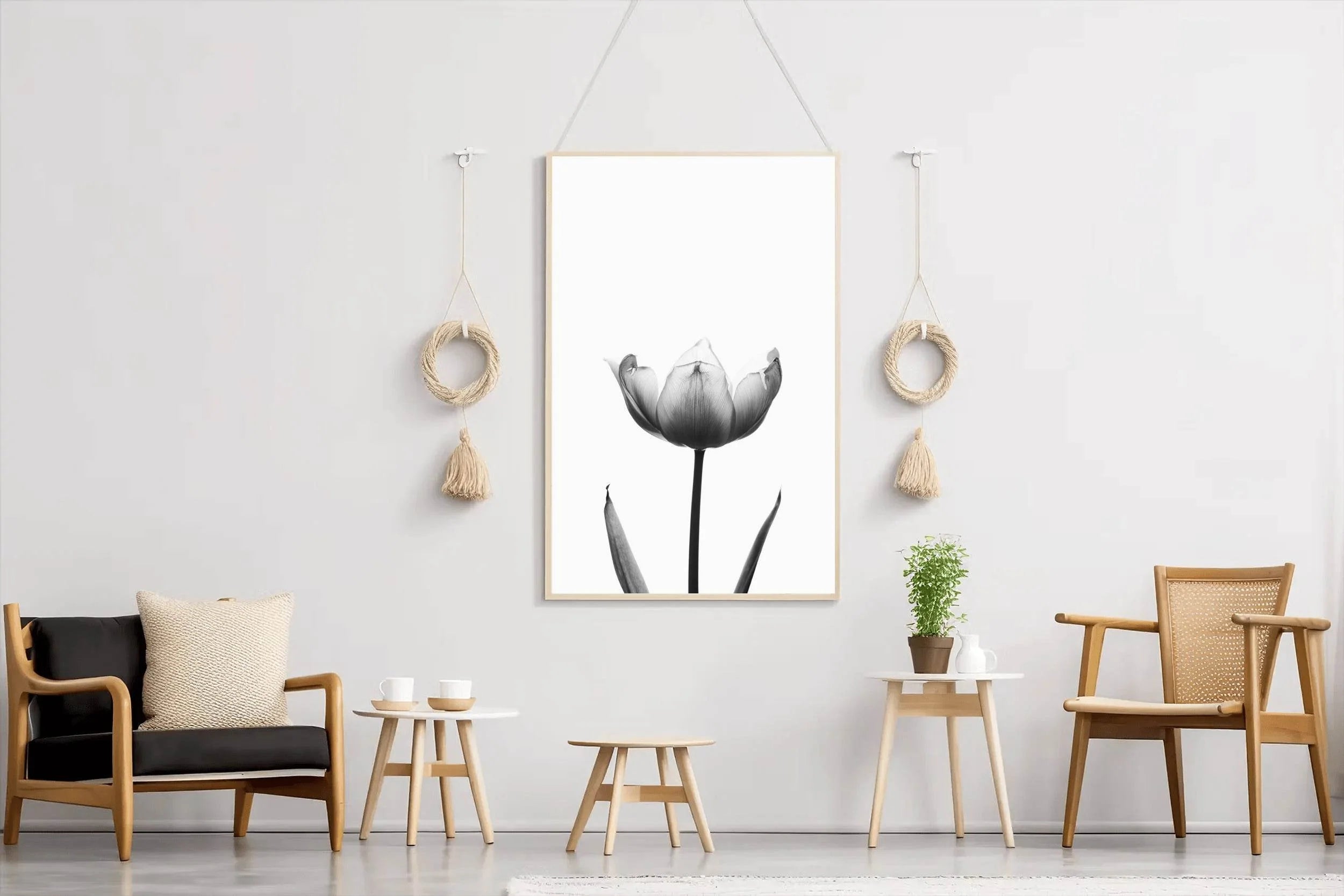 Tulip Black & White Wall Art - beink online art store