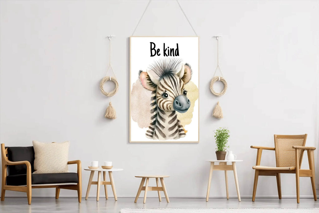 Drawing of Baby Zebra Wall Art - beink online art store