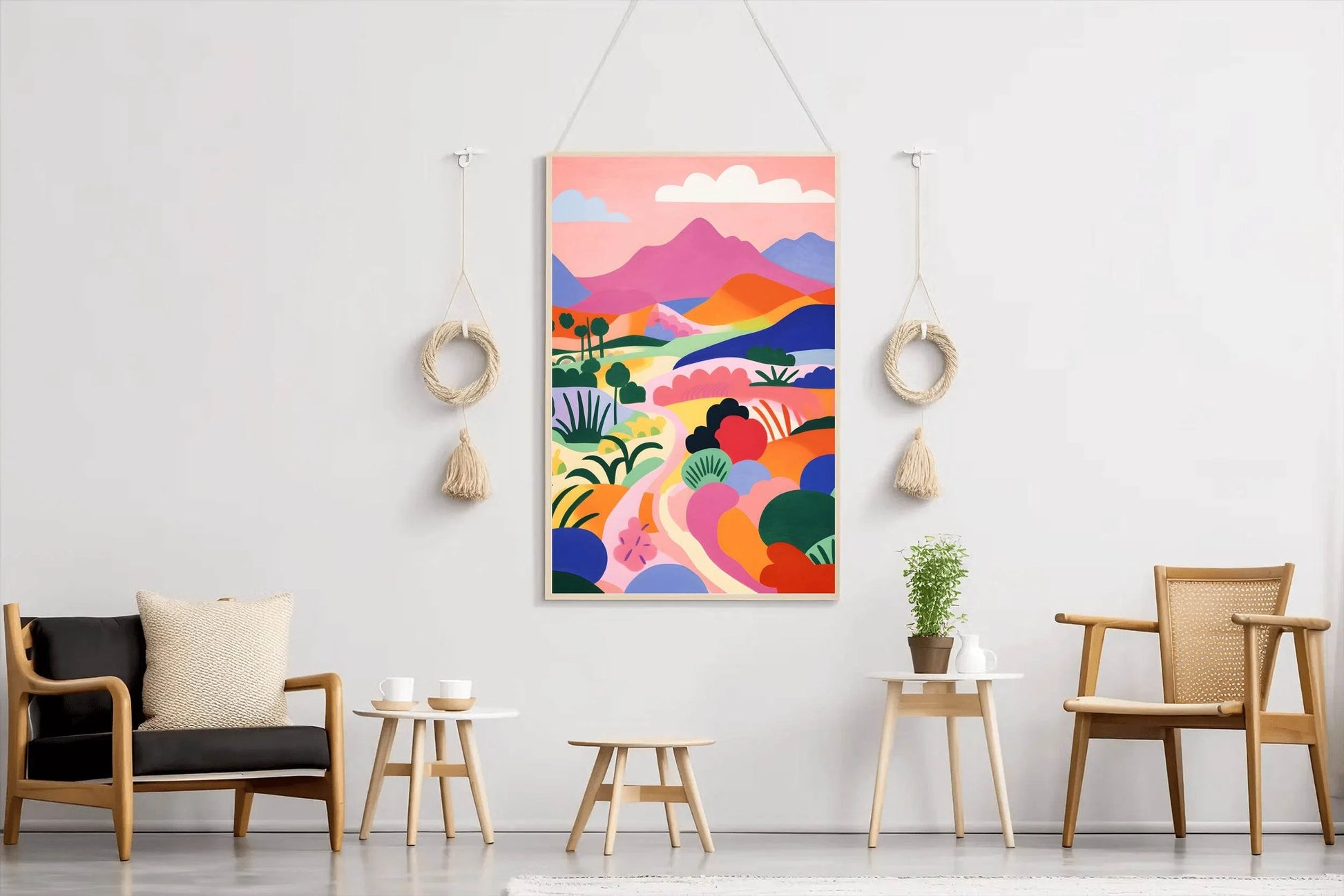 Beautiful Mountain Path Painting Art - beink online art store