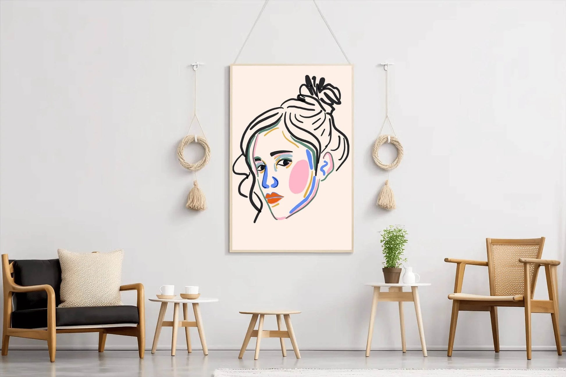 Colorful Portrait of A Woman Wall Art - beink online art store