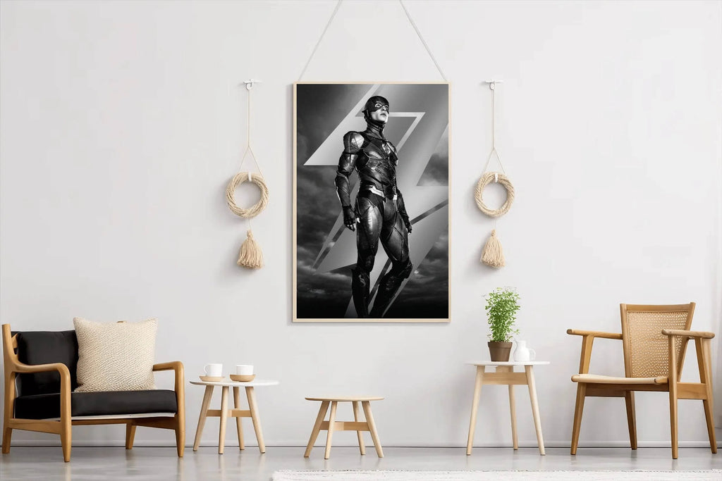 Justice League Flash Black and White Wall Art - beink online art store