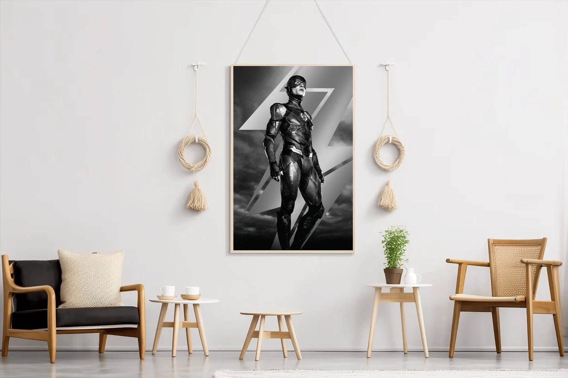 Justice League Flash Black and White Wall Art - beink online art store