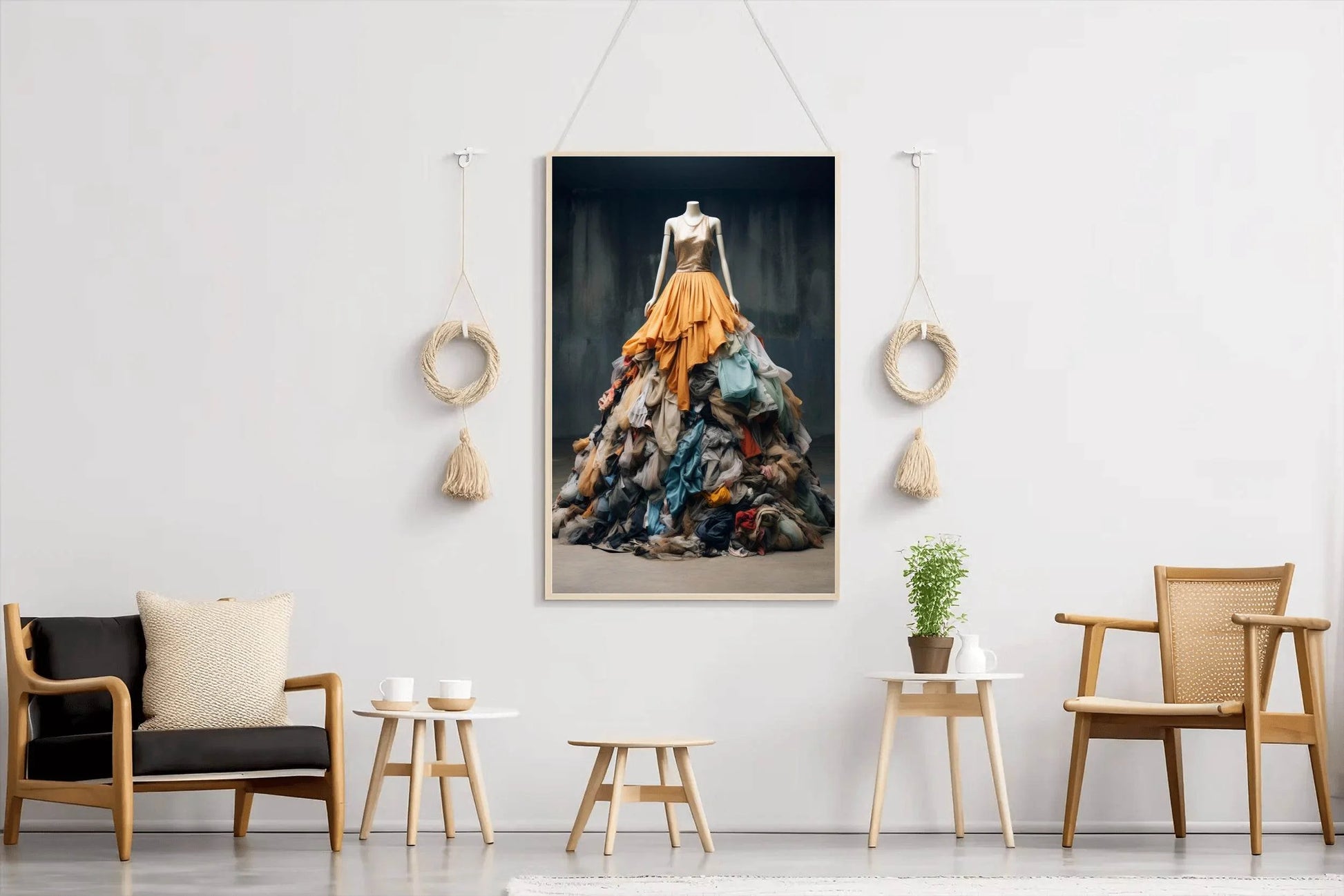 Colorful Clothes On Mannequins Wall Art - beink online art store