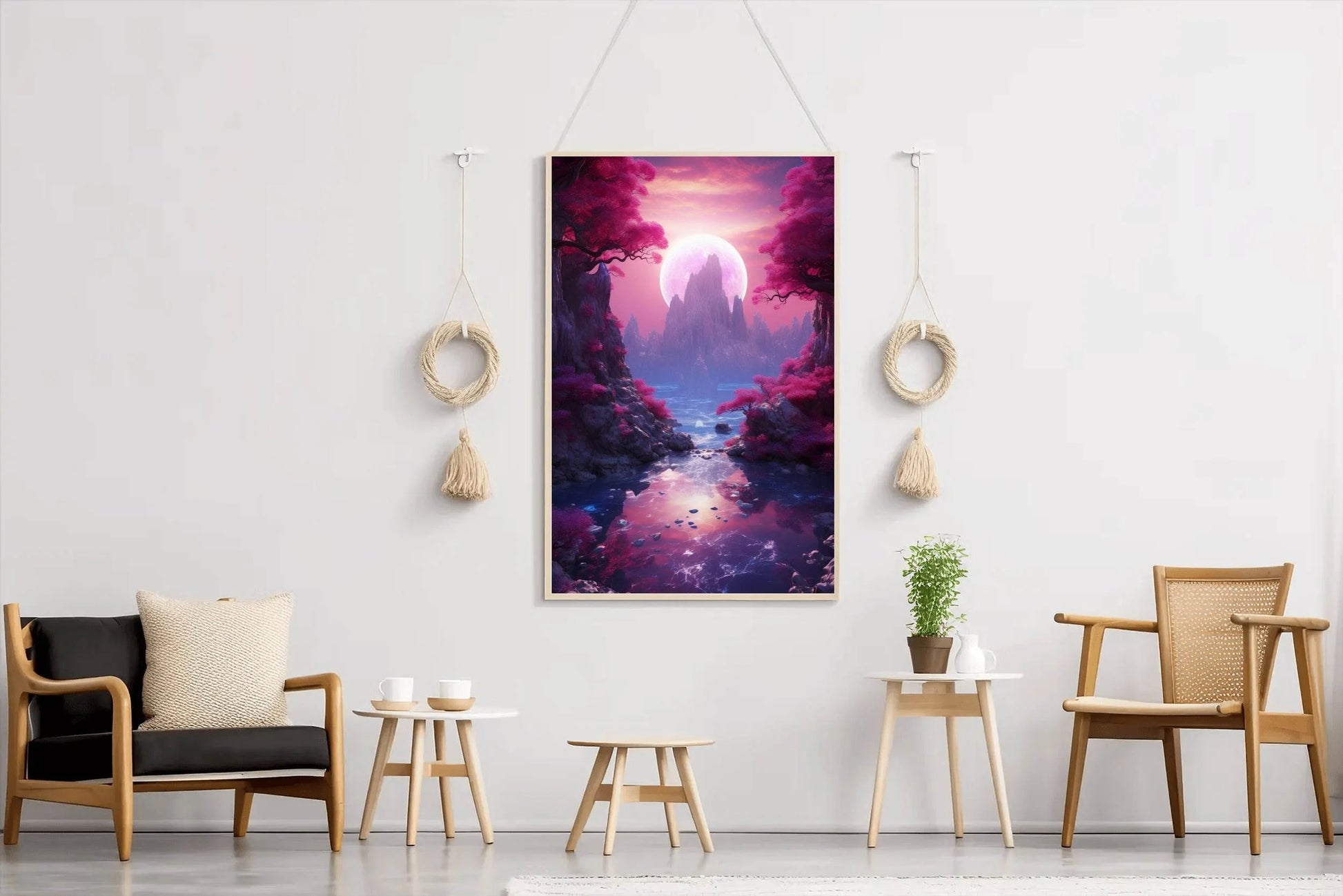 Paysage Fantastique Magenta Wall Art - beink online art store