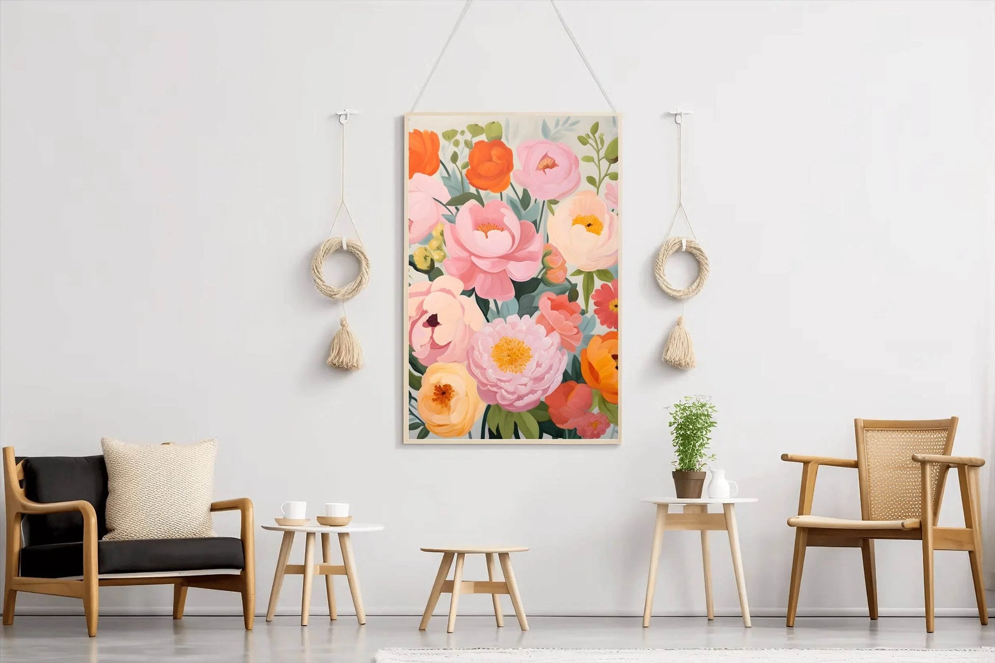 Painting of Colorful Flowers Wall Art - beink online art store