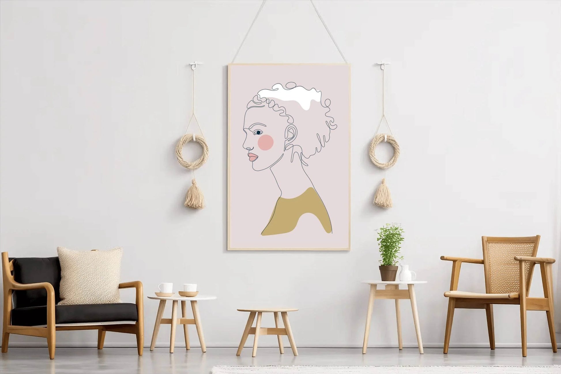 African Girl Face Wall Art - beink online art store