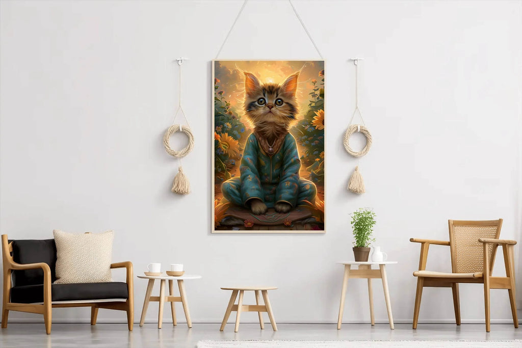 Cat Wearing Coat Animal Wall Art - beink online art store