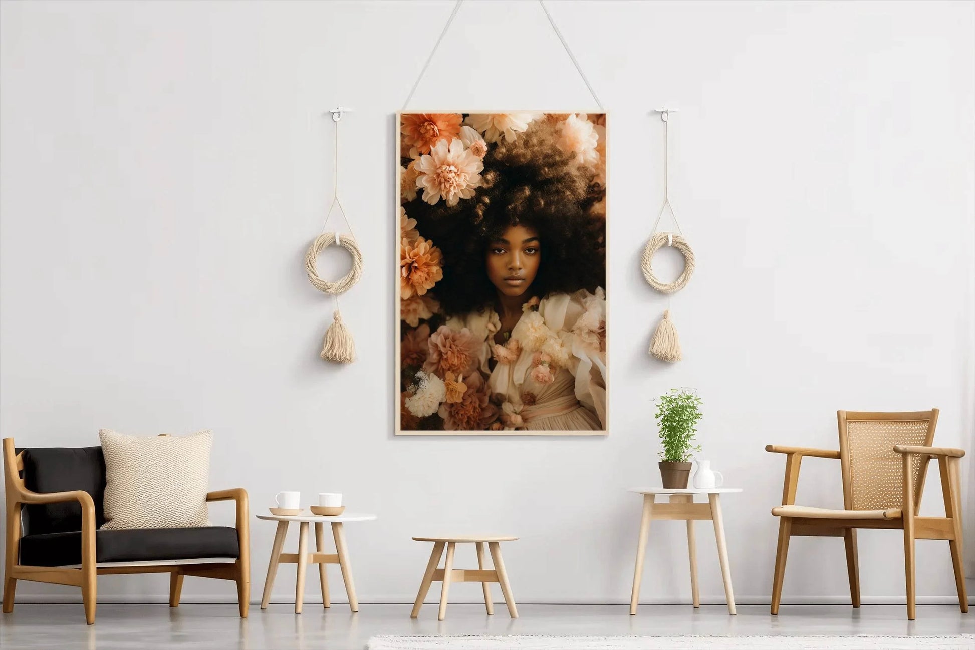 A Woman Among Flowers Wall Art - beink online art store