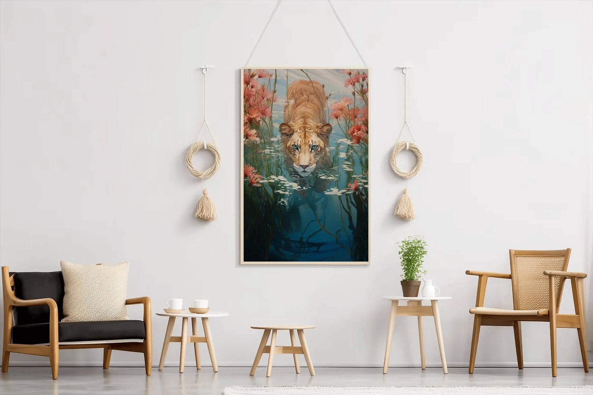 Digital Painting of Lion Wall Art - beink online art store