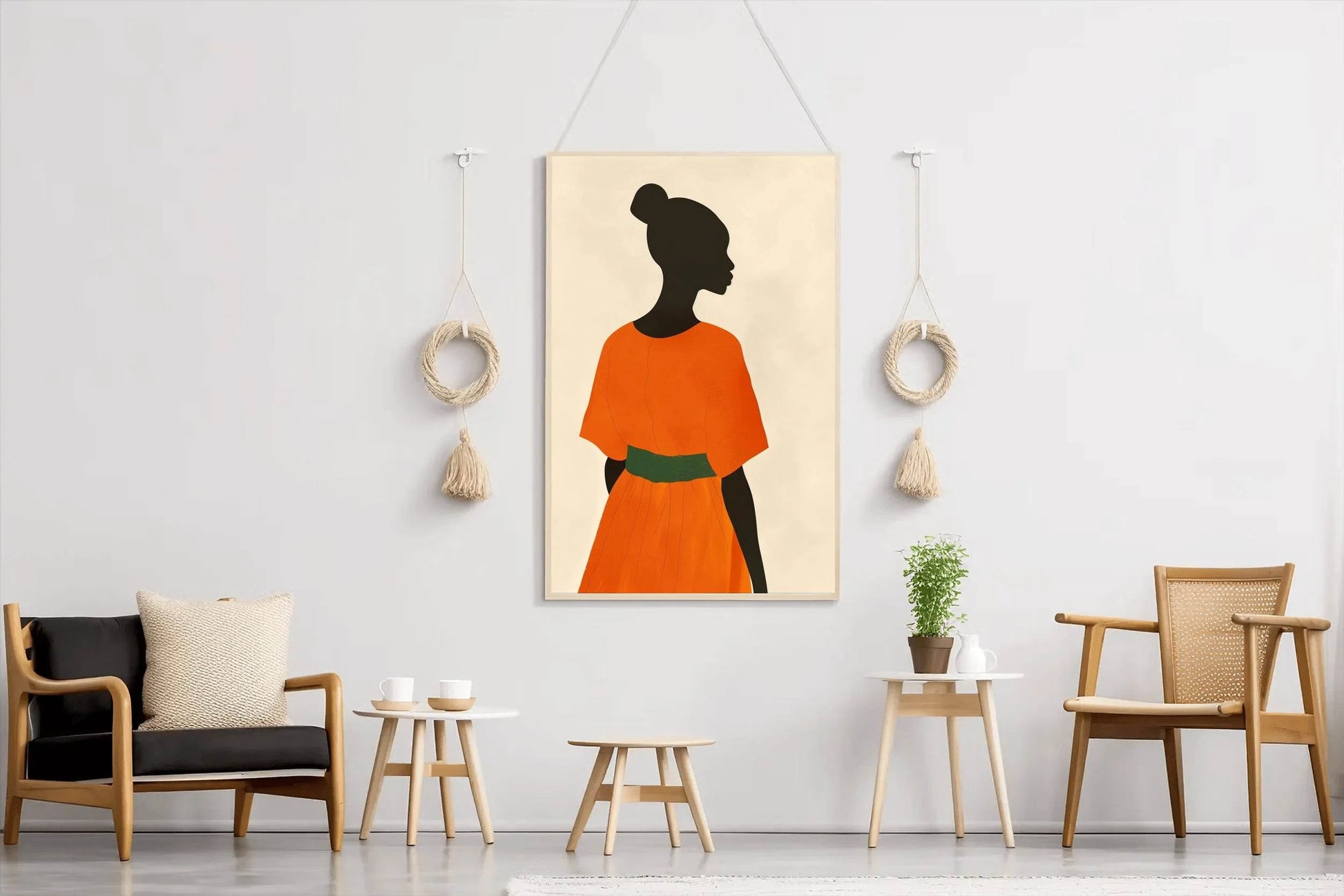 Black Women Textured Wall Art - beink online art store