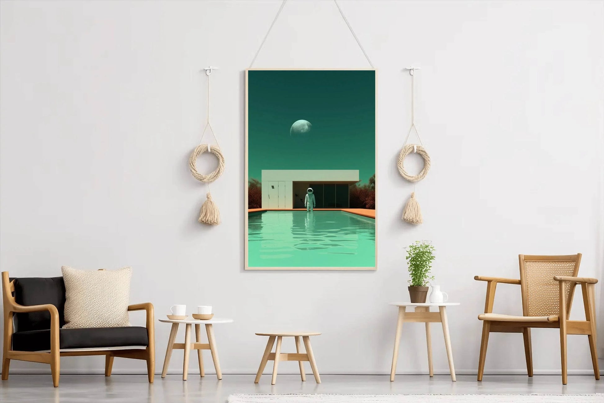 Astronaut diving in swimming pool Wall Art - beink online art store