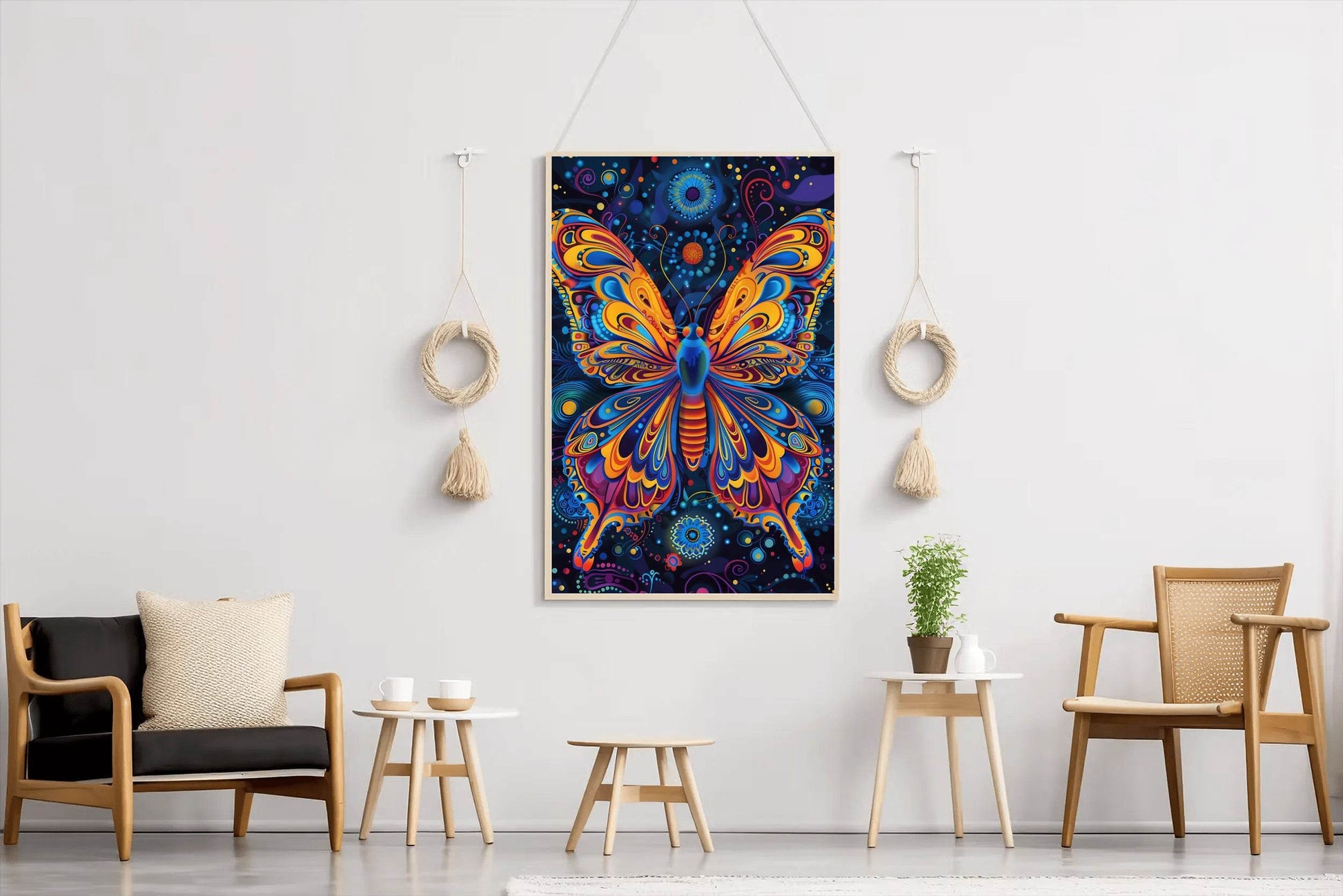 Majestic Butterfly with Fully Visible Symmetrical wings Wall Art - beink online art store