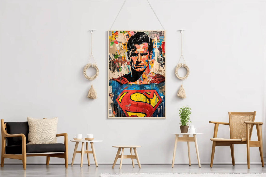 Painting of Superman Premium Wall Art - beink online art store