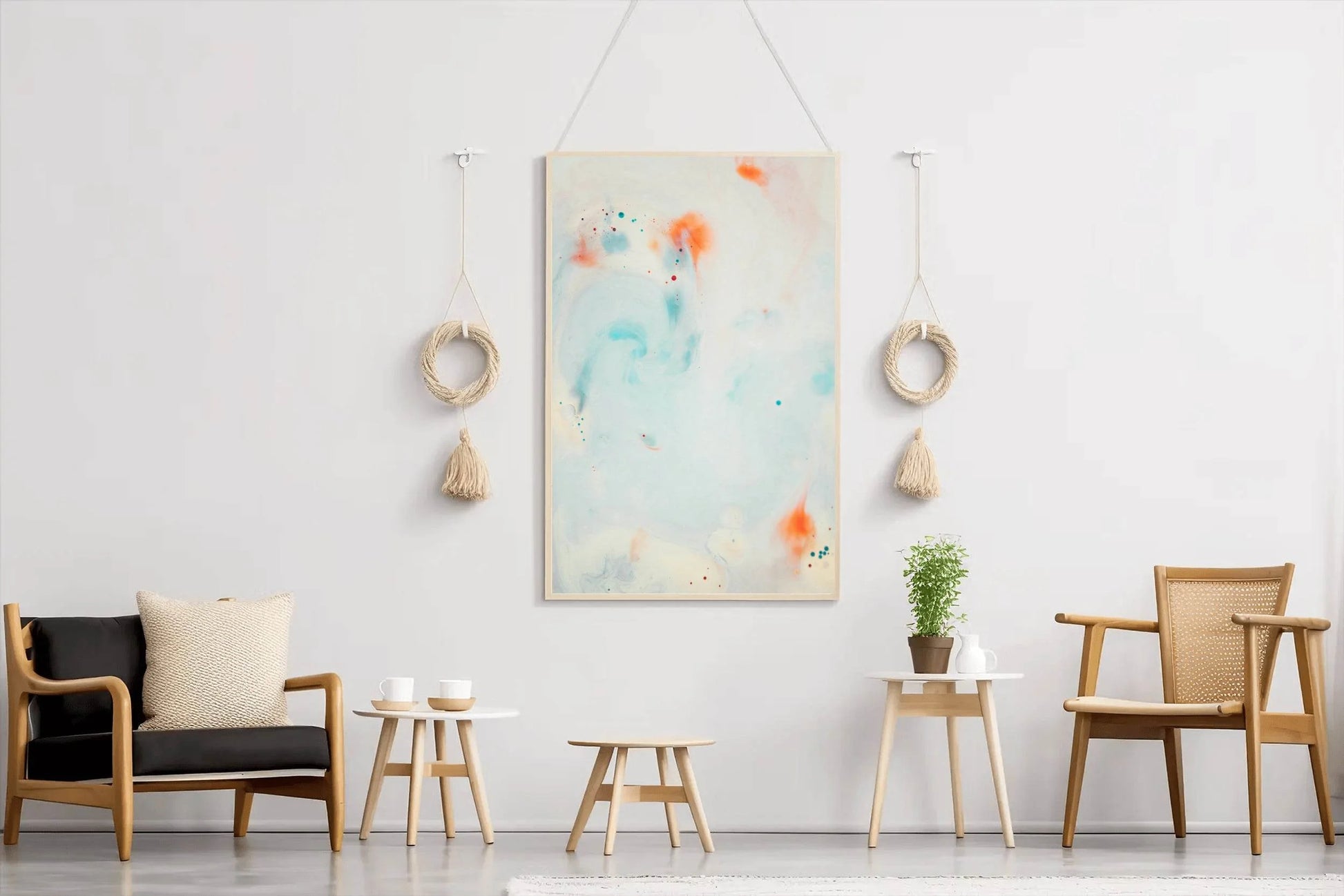 Elegant Brush Strokes Abstract Wall Art - beink online art store