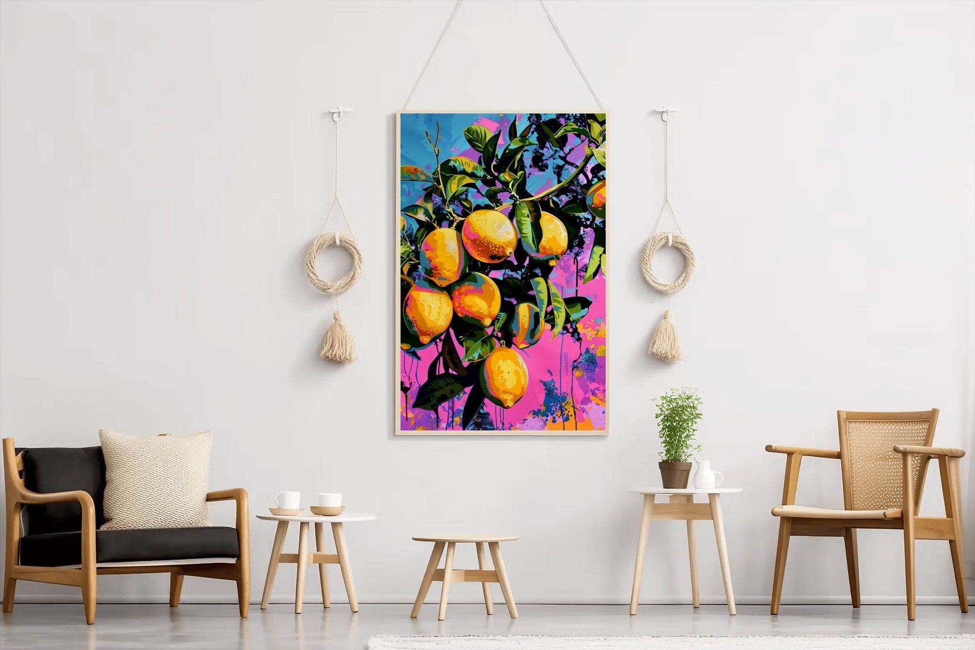 Vibrant Lemon Grove Wall Art - beink online art store
