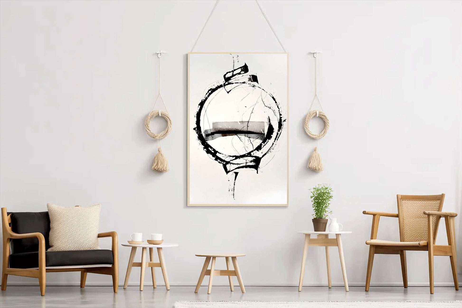 Ink and Watercolor Circular Composition Wall Art - beink online art store