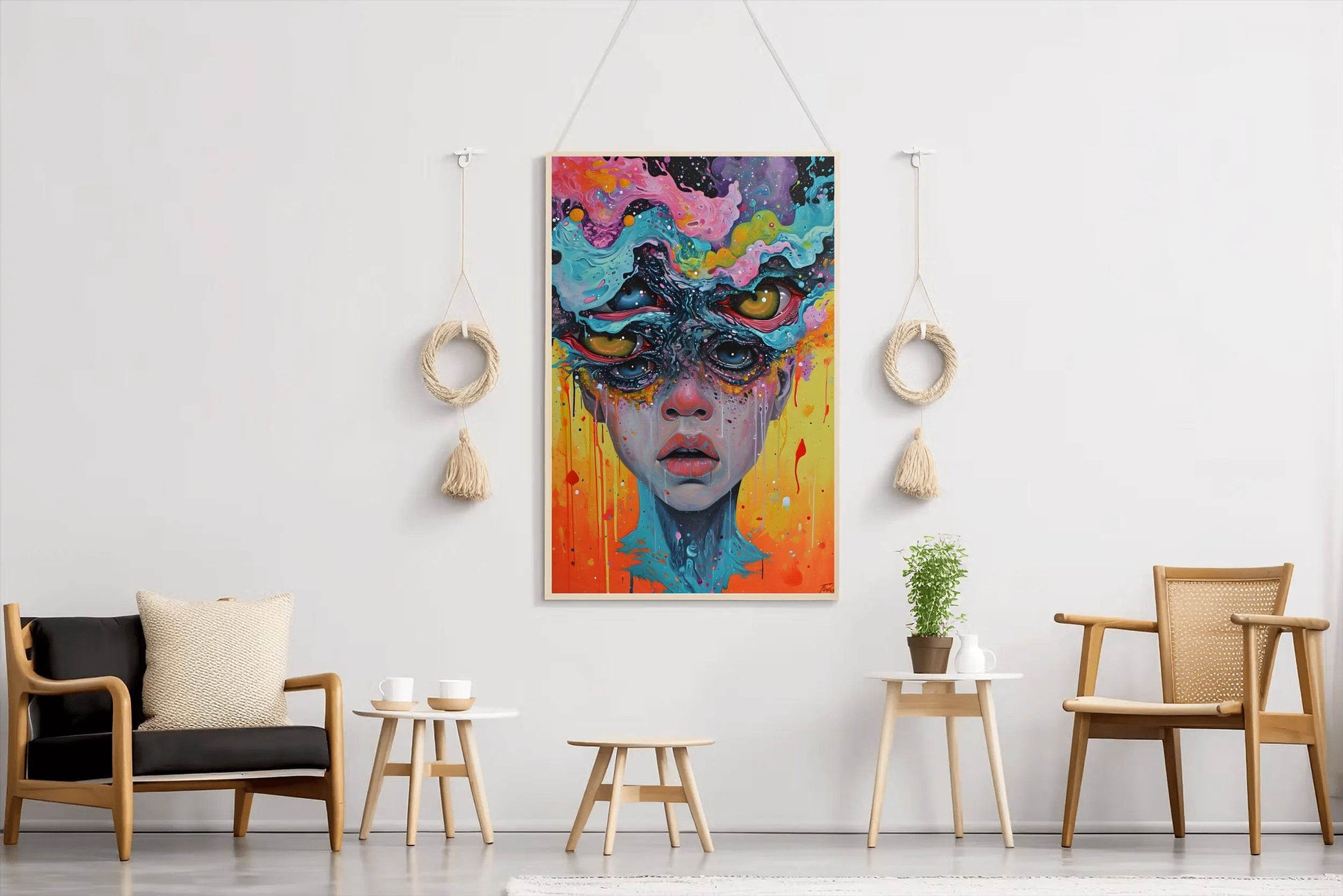 A Colorful Painting of a Woman - beink online art store