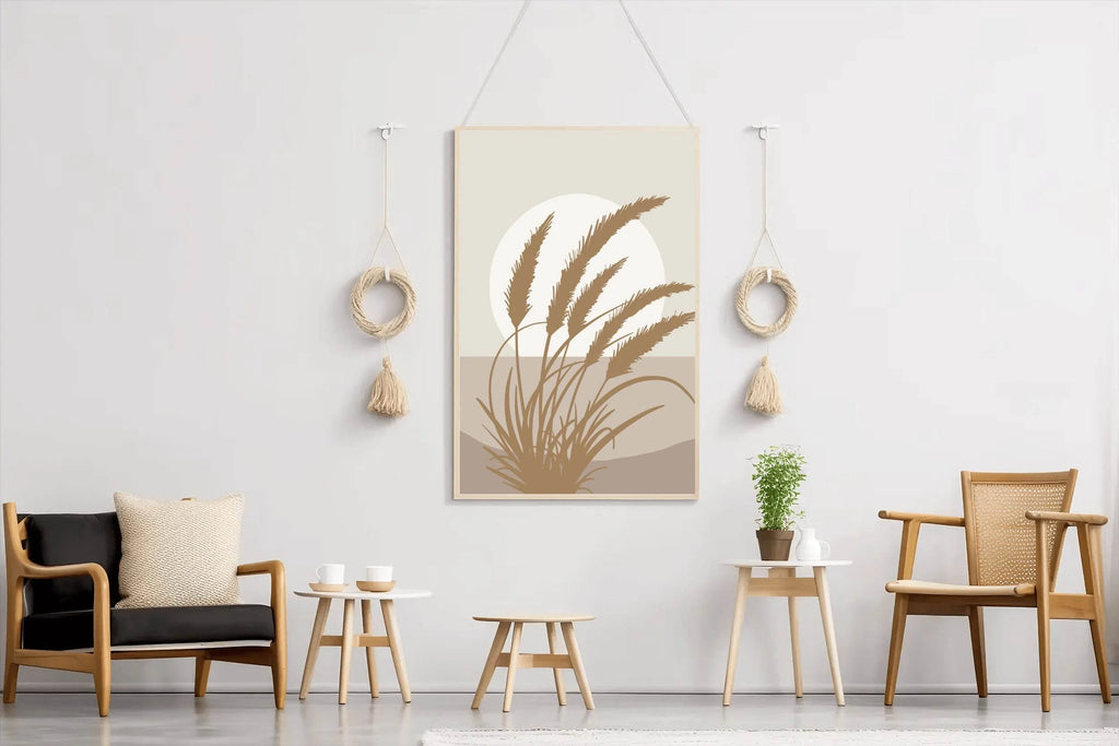 Pampas Grass At Sunset Wall Art - beink online art store