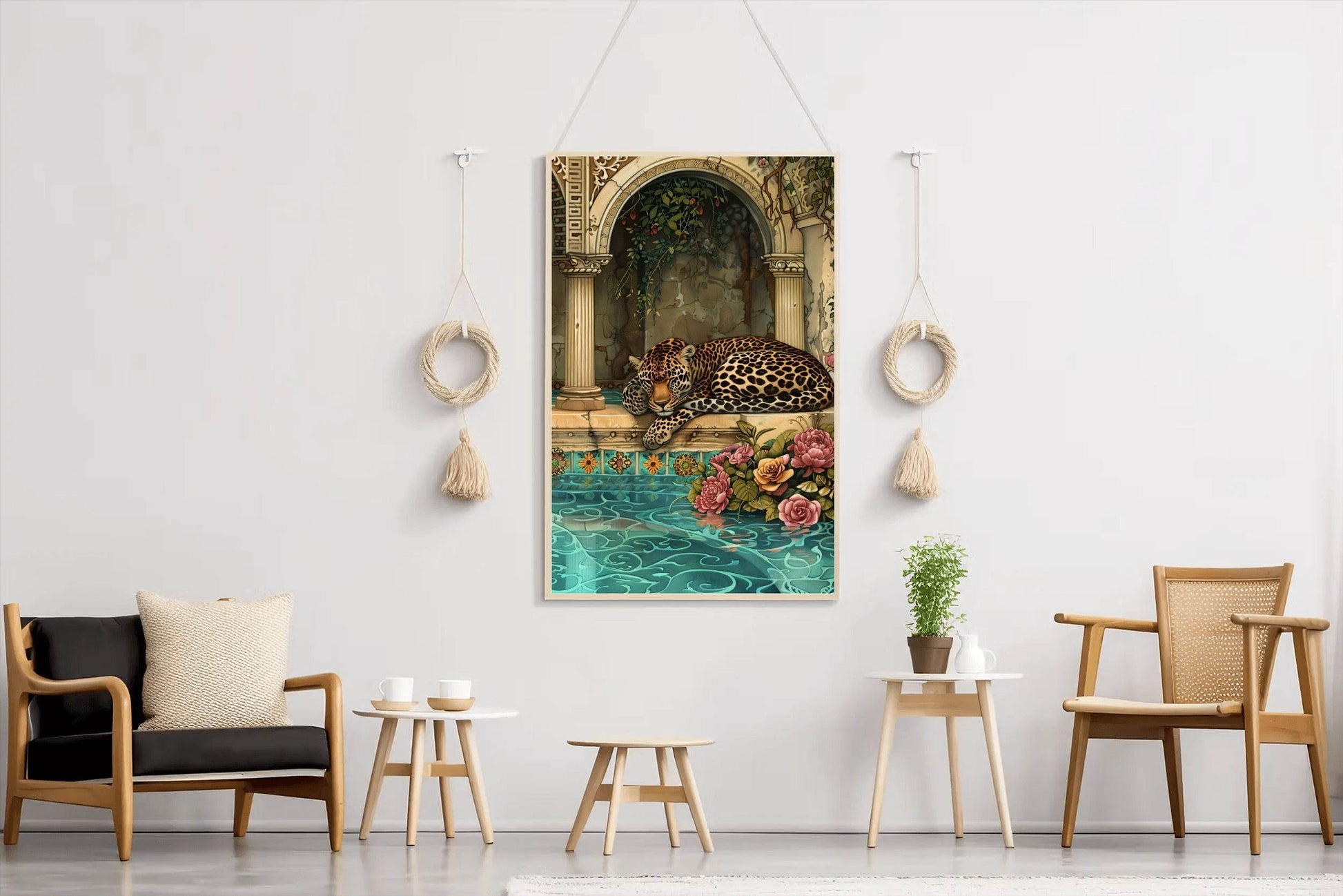 Tiger Sleeping Besides the Water Pool - beink online art store