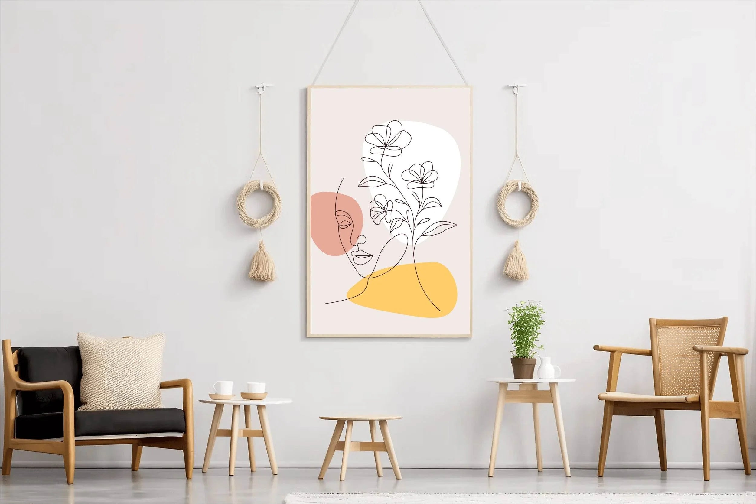 Woman With Flower Hair Wall Art - beink online art store