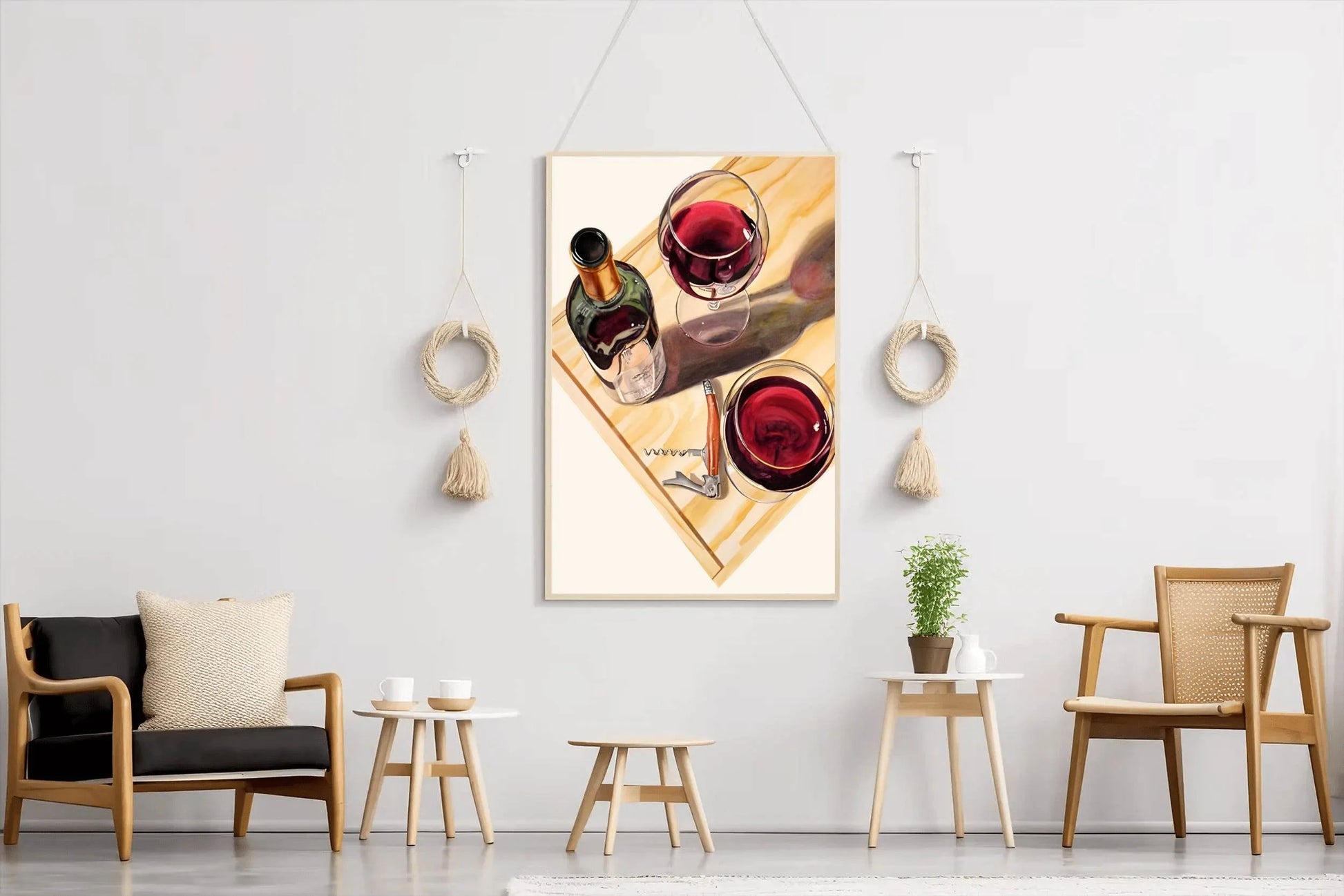 Glass of Champagne and Wine Wall Art - beink online art store