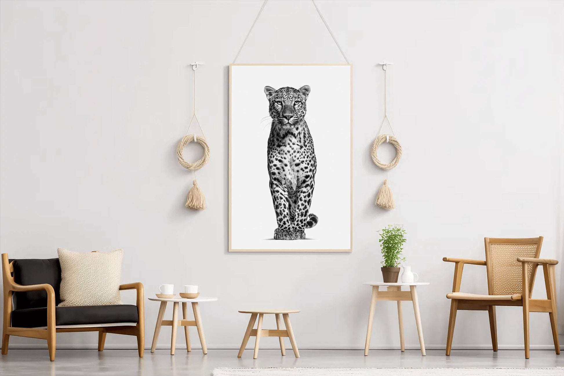 Leopard Black & White Animal Wall Art - beink online art store