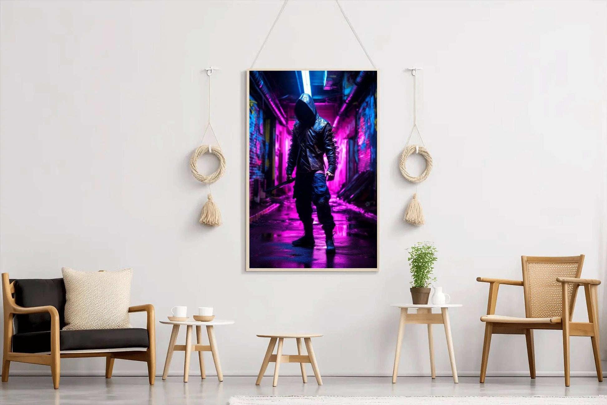 Neon Ninja Warrior Cyberpunk - beink online art store