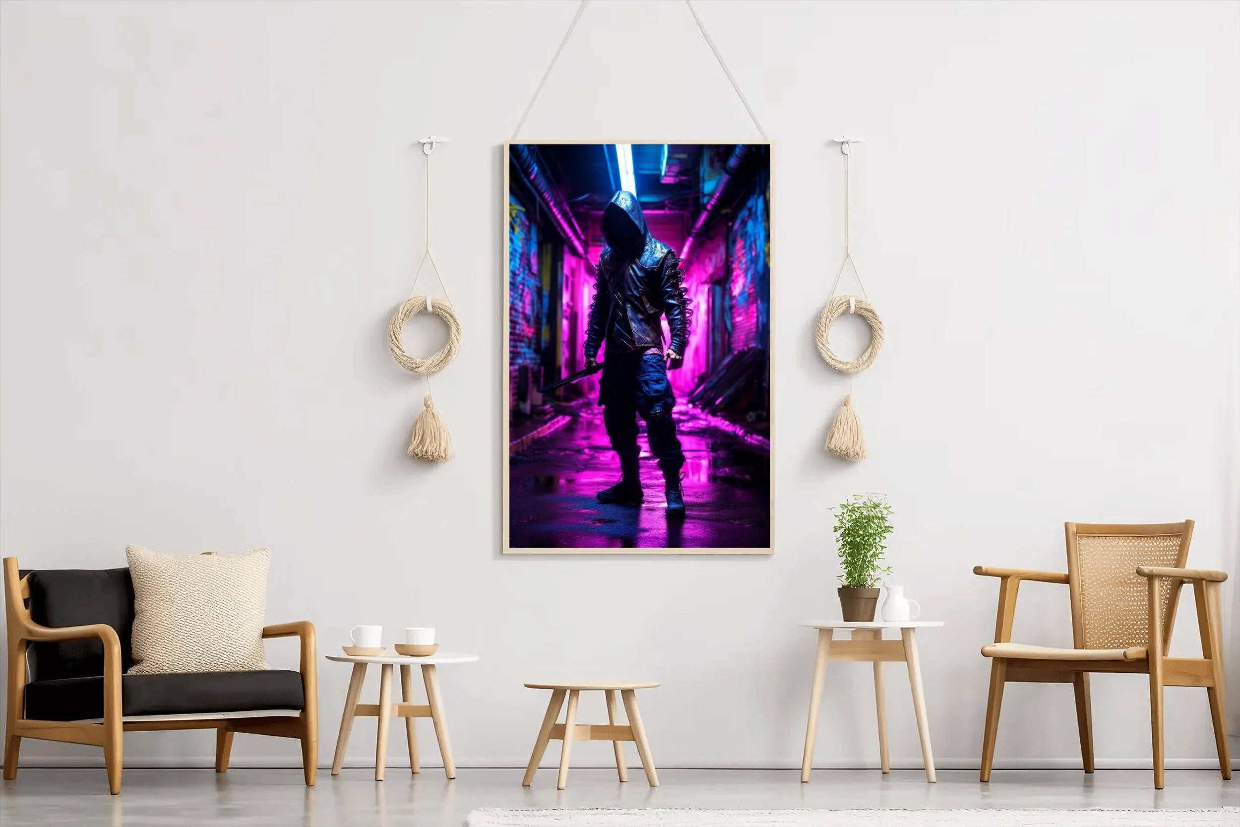 Neon Ninja Warrior Cyberpunk - beink online art store