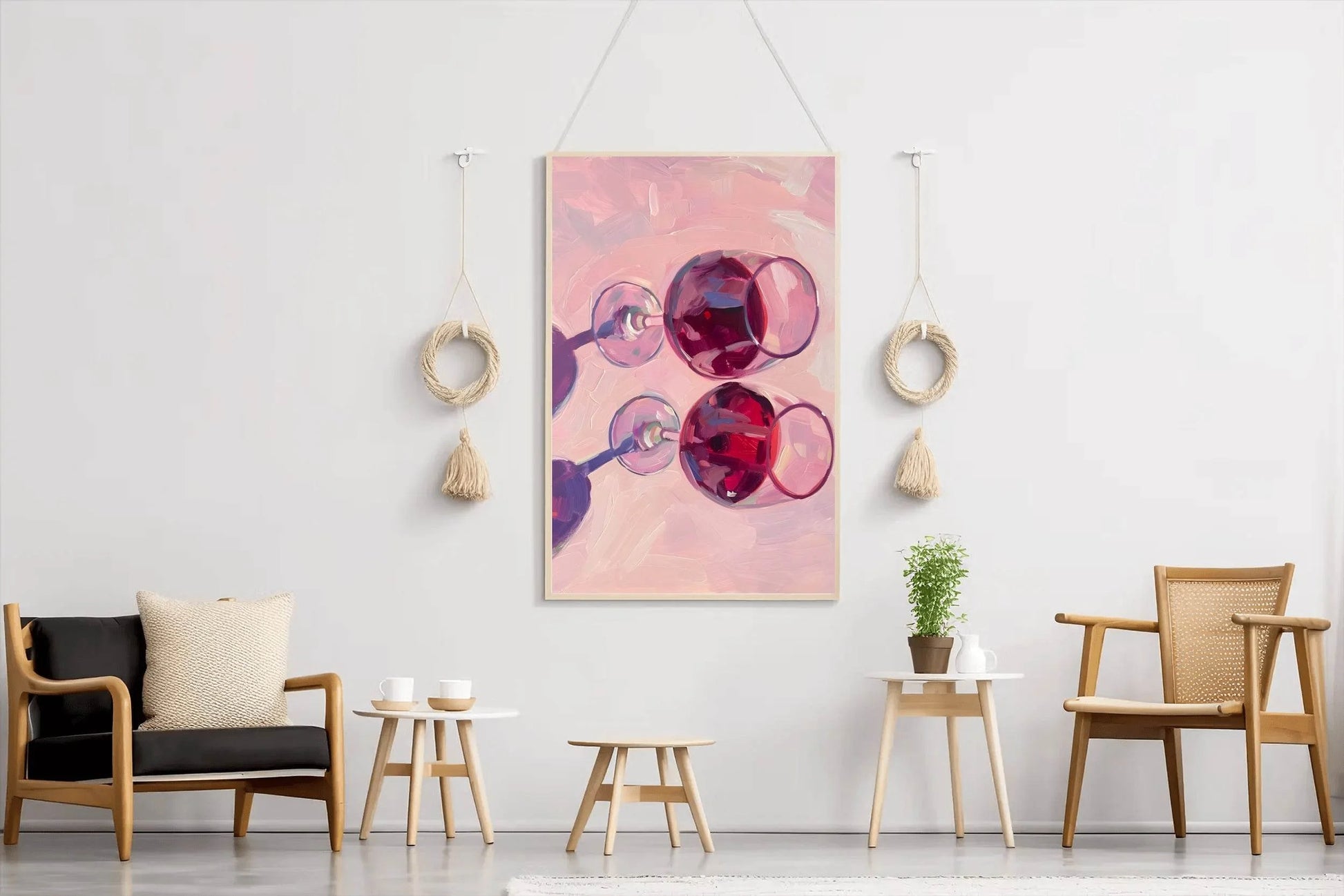 Glasses of Red Wine Wall Art - beink online art store