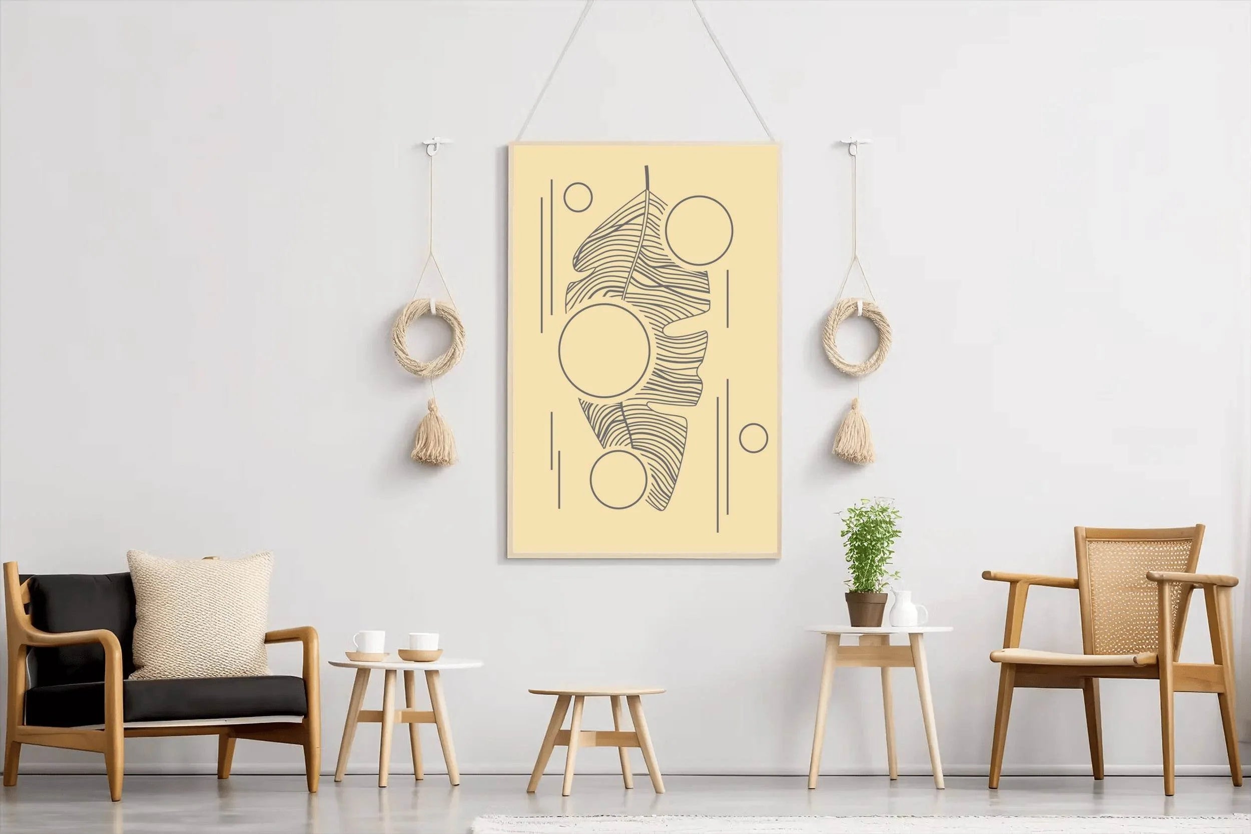 Cone Leaf Minimal Design Wall Art - beink online art store