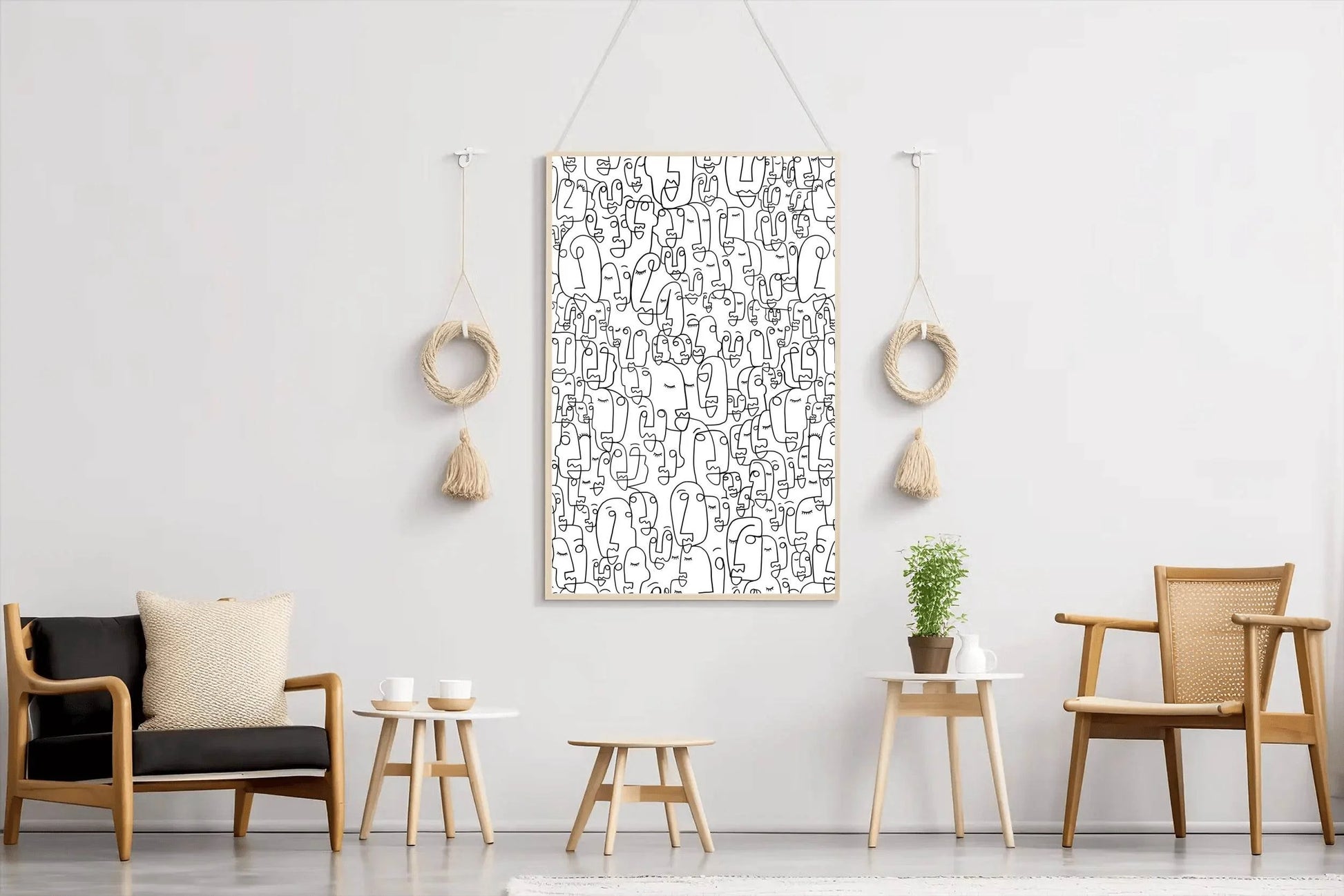 Minimalist Mob - Large Number of Simplified Figures Wall Art - beink online art store