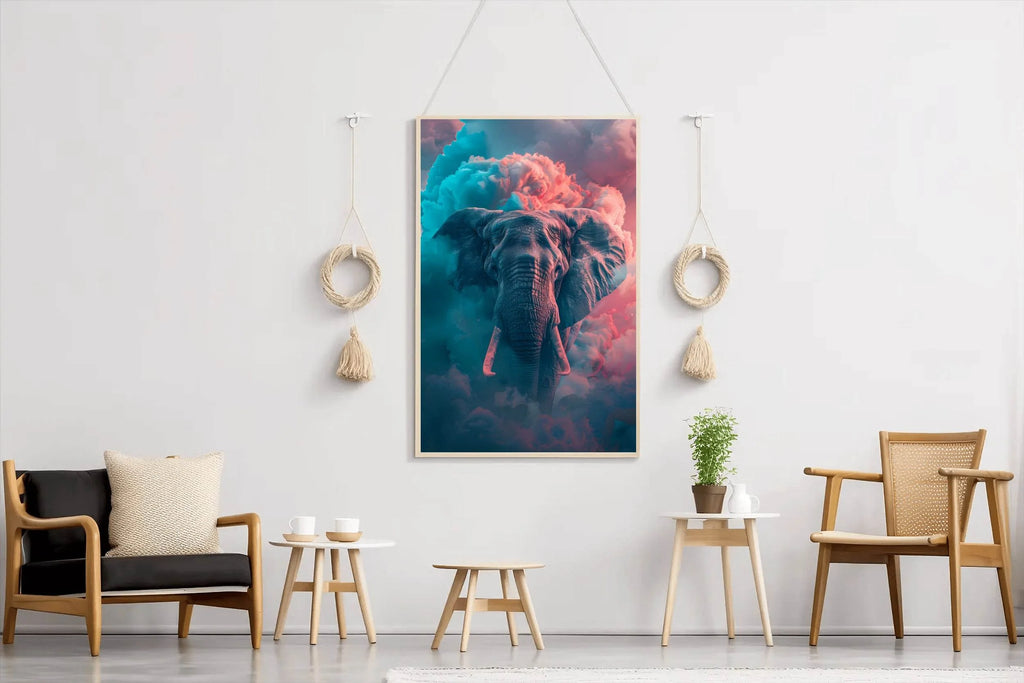 Indian Elephant Animal Wall Art - beink online art store